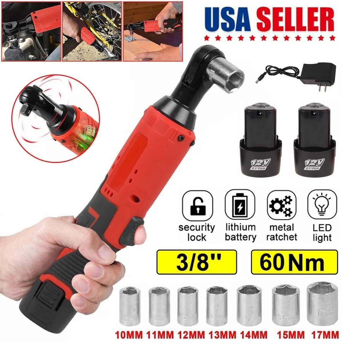 Electric Cordless Ratchet 3/8