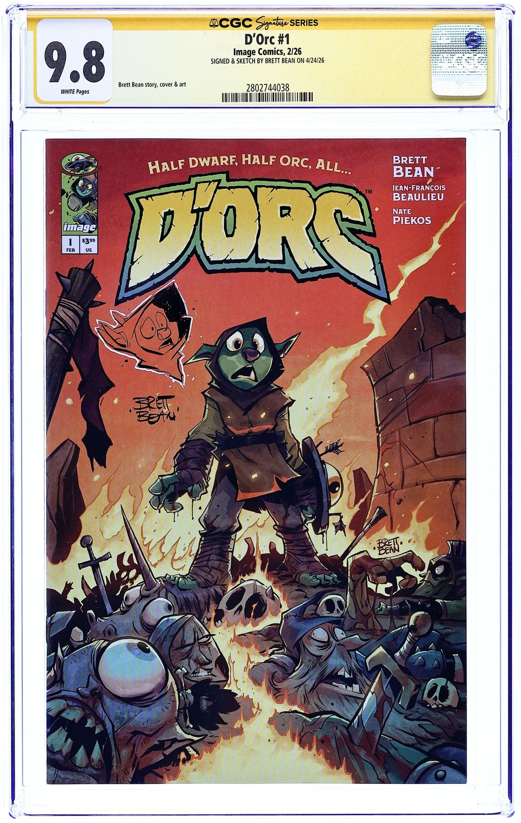 D'orc 1A CGC 9.8 SS Bean 2026 2802744038