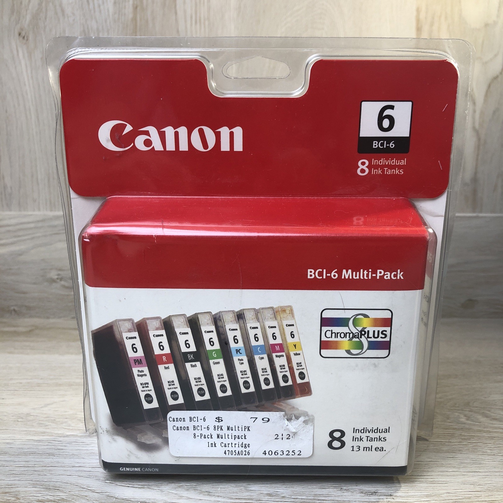 CANON BCI-6 Multipack 8 Pack Ink Tanks Chroma Plus Sealed Retail Pack NEW