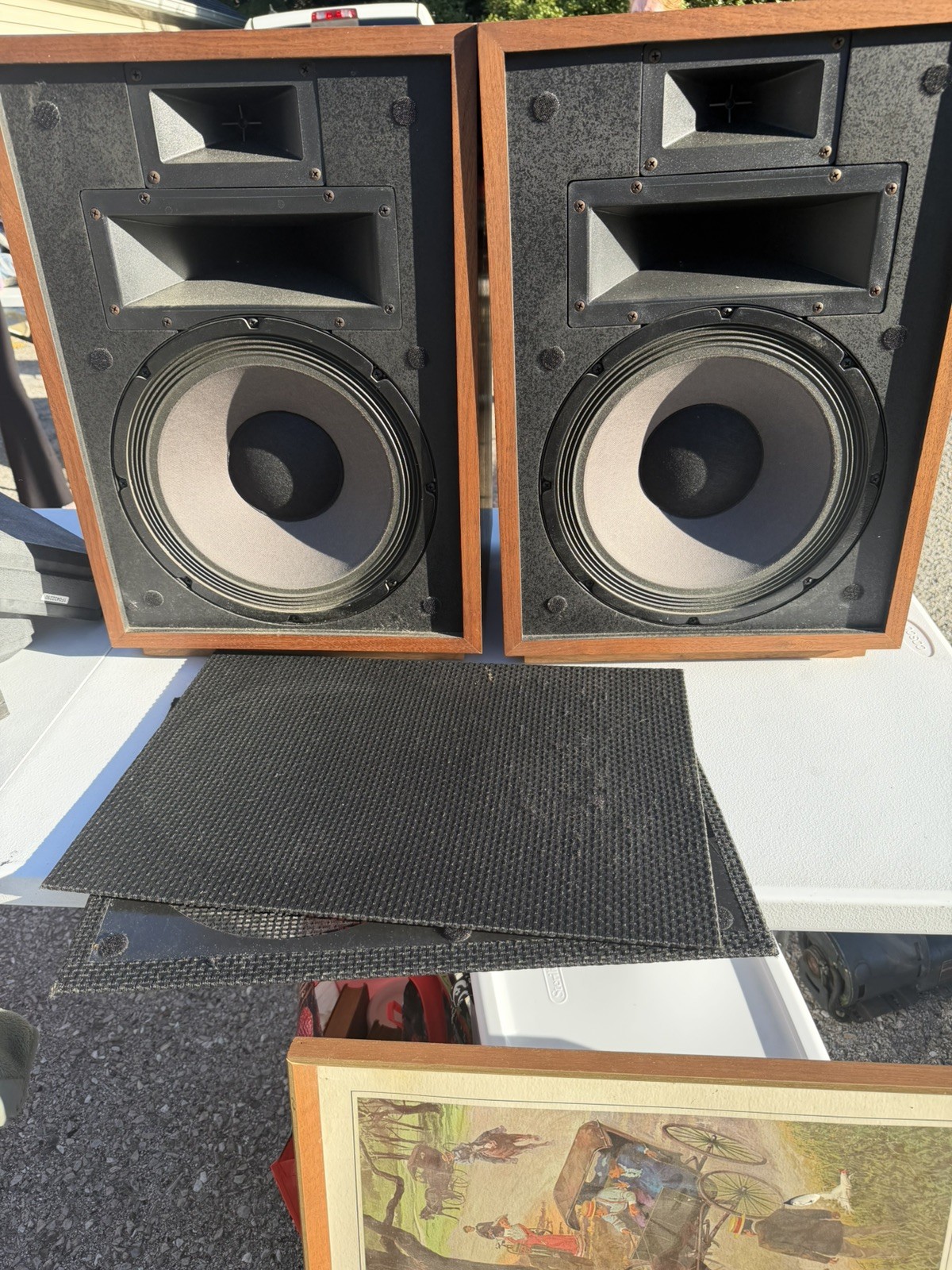 Klipsch Heresy II Speakers Tube Amplifier Friendly USA Sound Great Klipsch Heresy II Speakers Tube Amplifier Friendly USA Sound Great