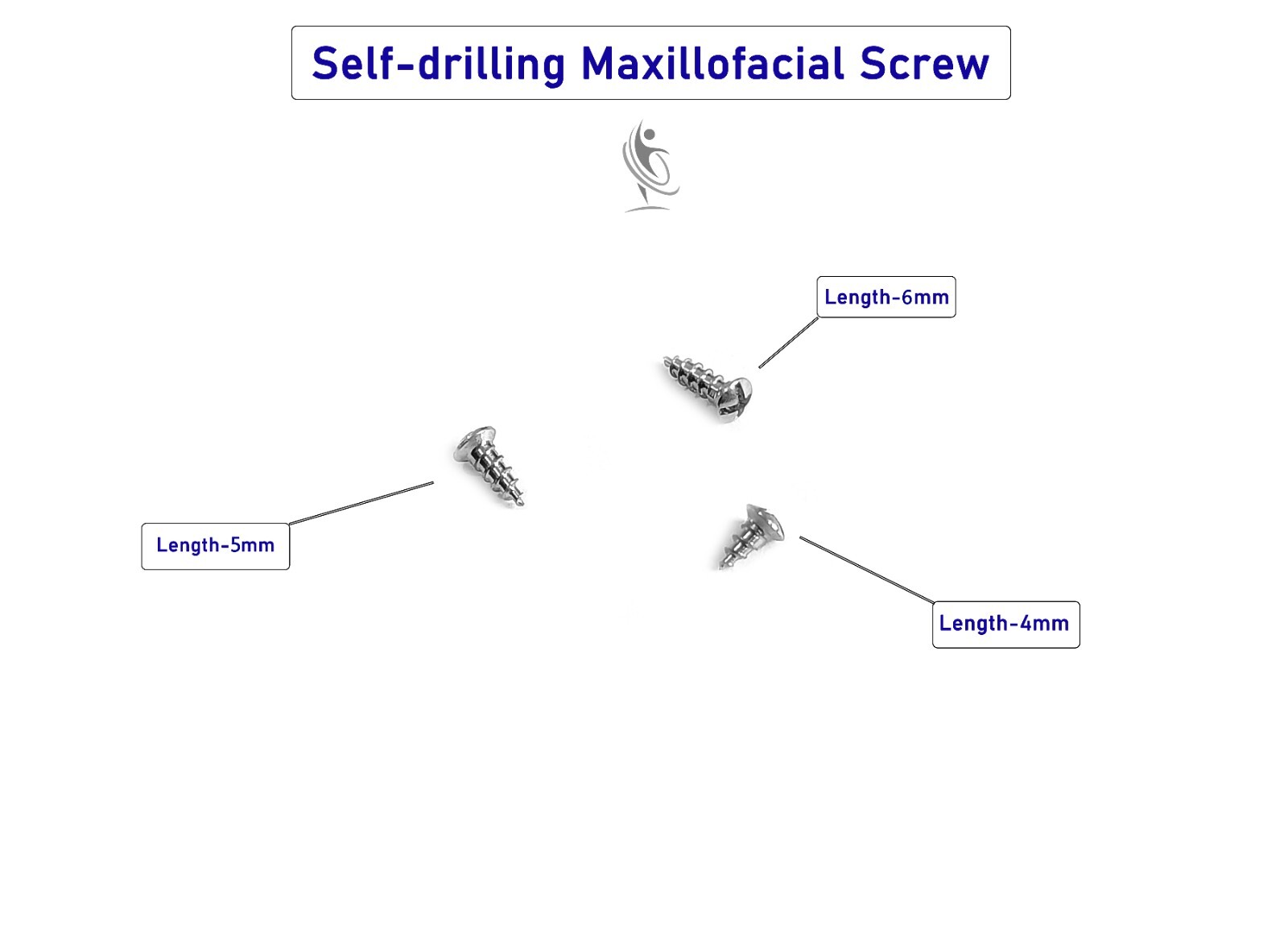 1.5mm Craniotomy self-drilling titanium screw lot of 30 pcs veterinary