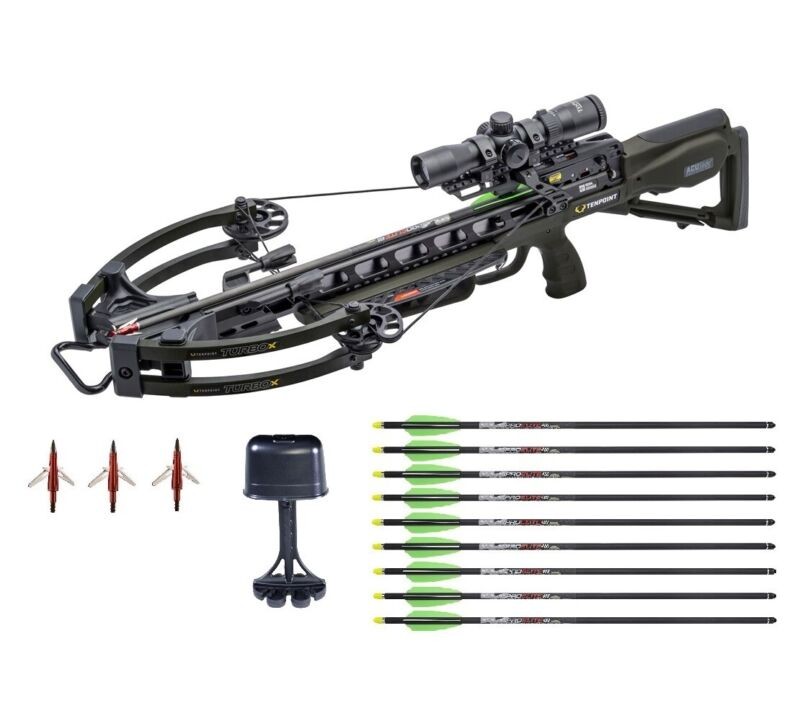 TenPoint Turbo X Crossbow Kit in Moss Green Camo NEW TenPoint Turbo X Crossbow Kit in Moss Green Camo NEW