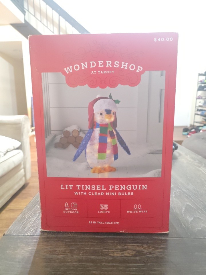 Target Wondershop Lit Tinsel Penguin Indoor Outdoor Sculpture 22 Inches Tall Target Wondershop Lit Tinsel Penguin Indoor Outdoor Sculpture 22 Inches Tall