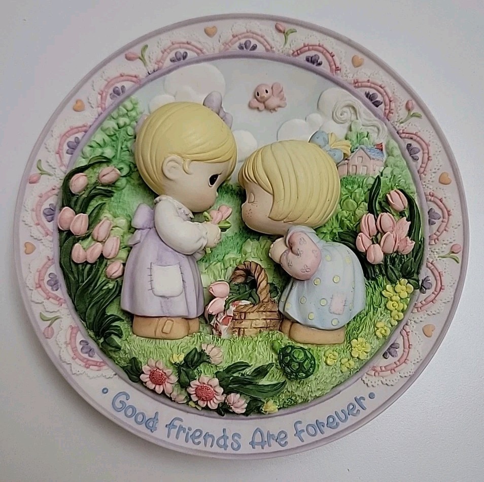 Enesco Precious Moments “Good Friends Are Forever” 3D Plate Mint Condition Enesco Precious Moments “Good Friends Are Forever” 3D Plate Mint Condition