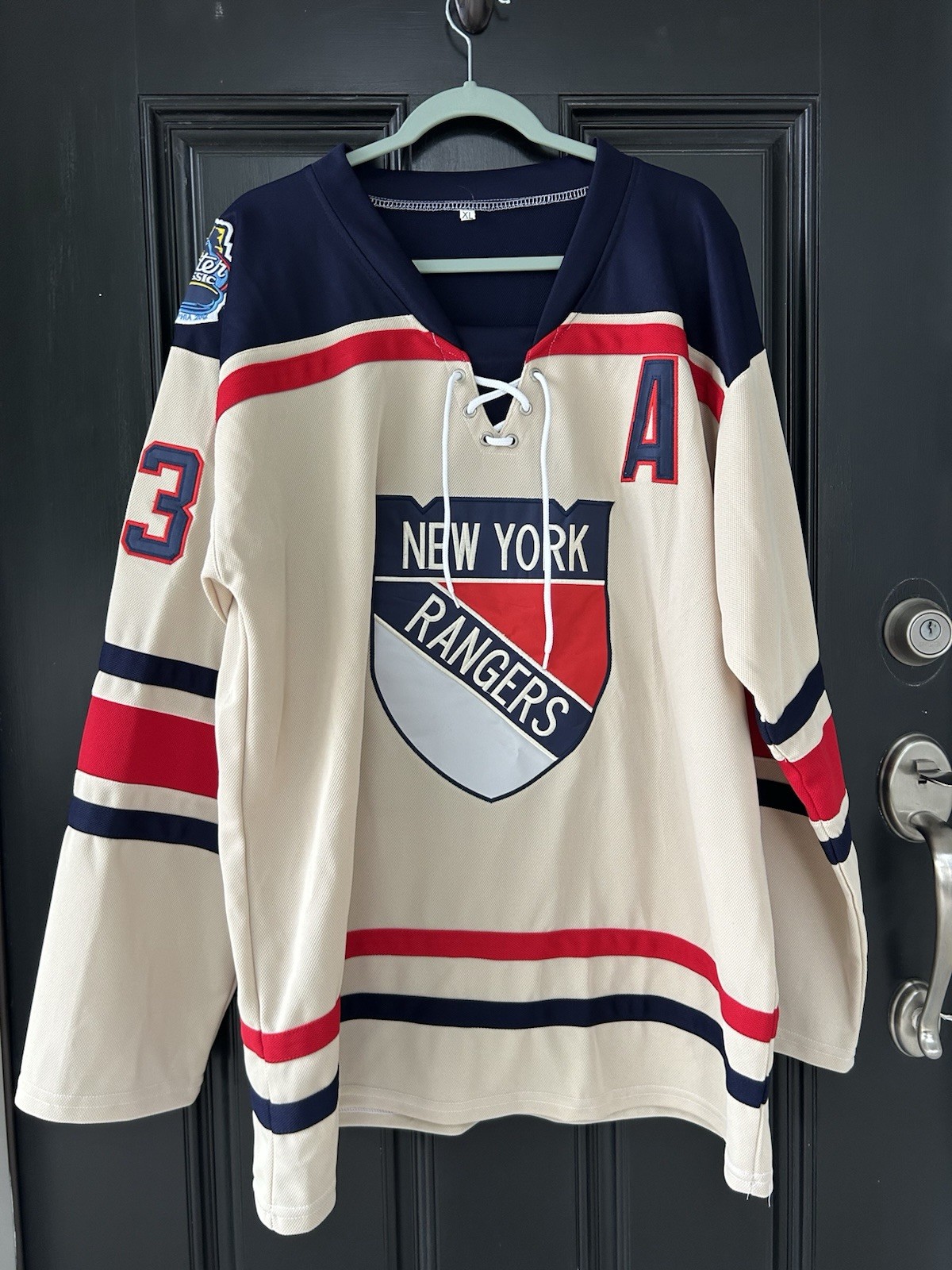 Mika Zibanejad NY Rangers Winter Classic Hockey Jersey Size XL 2012 Fight Strap Mika Zibanejad NY Rangers Winter Classic Hockey Jersey Size XL 2012 Fight Strap