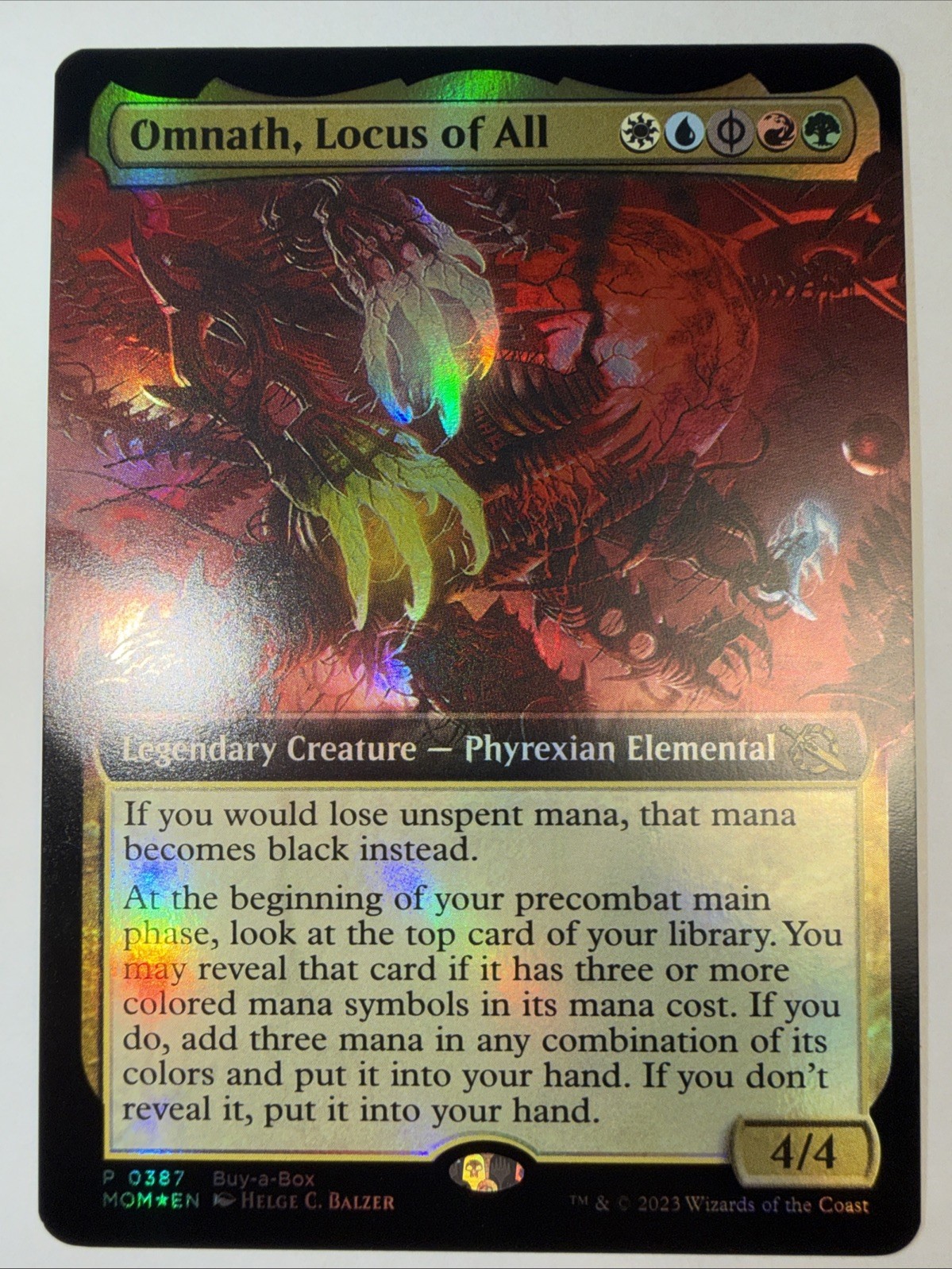 MTG Magic the Gathering Omnath, Locus of All Foil Promo Buy-A-Box NM MTG Magic the Gathering Omnath, Locus of All Foil Promo Buy-A-Box NM
