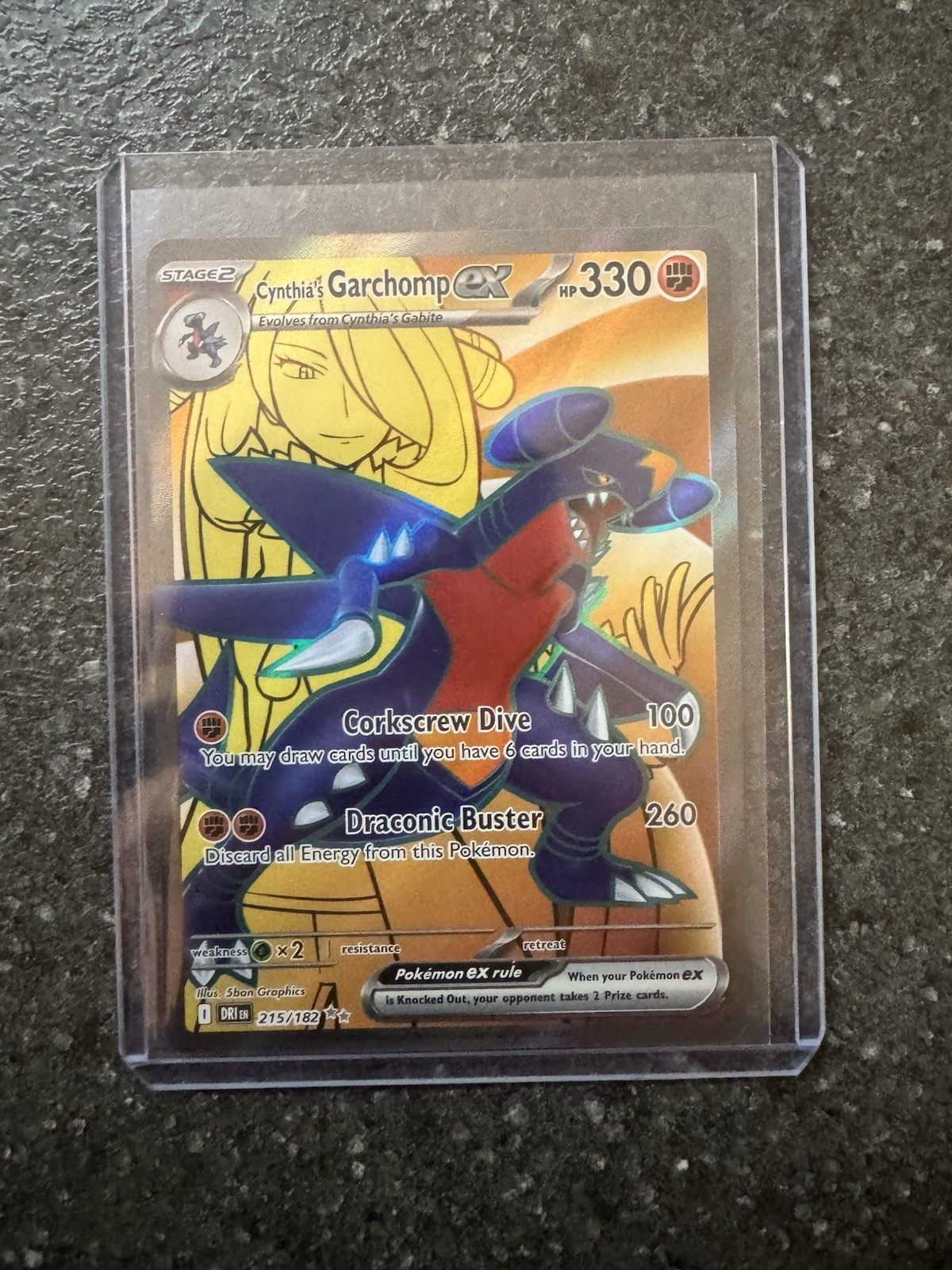 Cynthia's Garchomp ex 215/182 Ultra Rare Destined Rivals Pokemon Holo Near Mint Cynthia's Garchomp ex 215/182 Ultra Rare Destined Rivals Pokemon Holo Near Mint