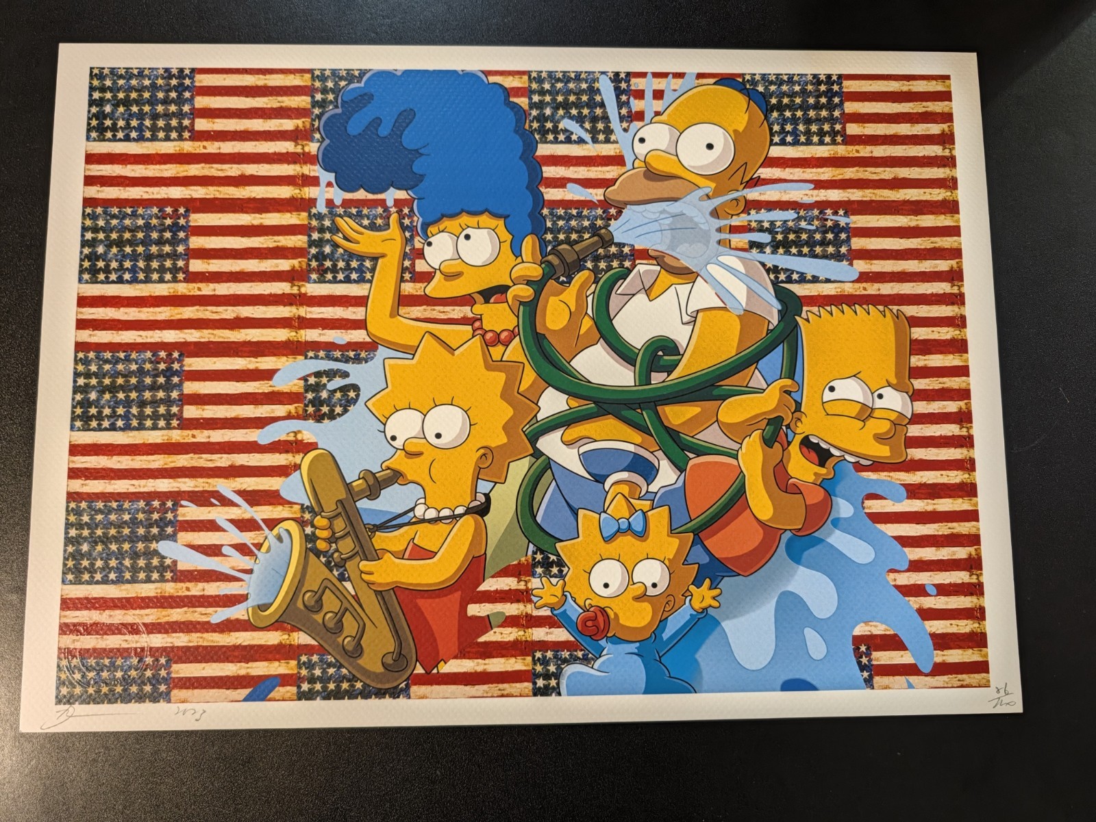 DEATH NYC ltd signed street art print 45x32cm Simpsons Banksy Pop America Show DEATH NYC ltd signed street art print 45x32cm Simpsons Banksy Pop America Show