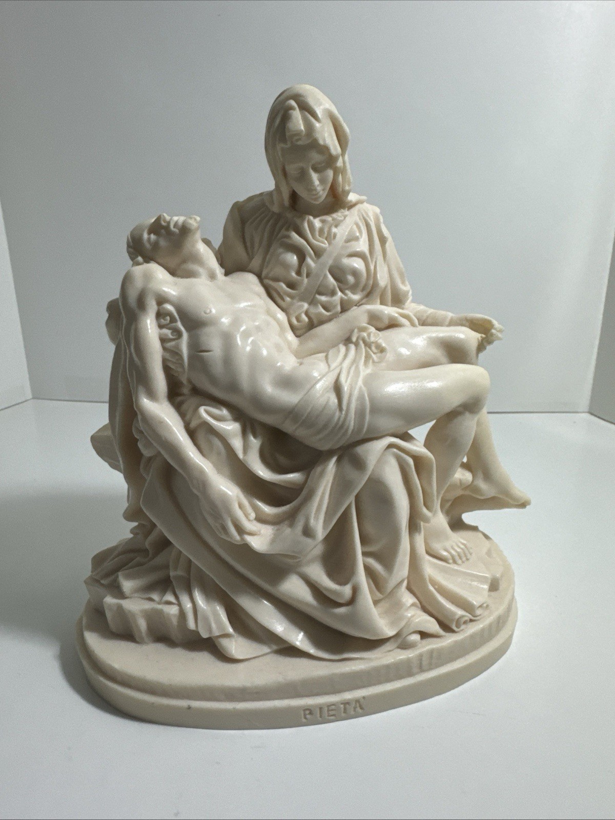 Pieta Sculpture Michelangelo Mary Jesus A. Santini Italy 7\ Pieta Sculpture Michelangelo Mary Jesus A. Santini Italy 7\