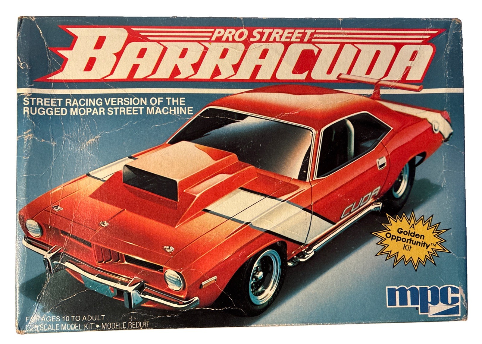 MPC 74 Barracuda Pro Street Model Kit and Street Machine 1/25,Open Box (B215)
