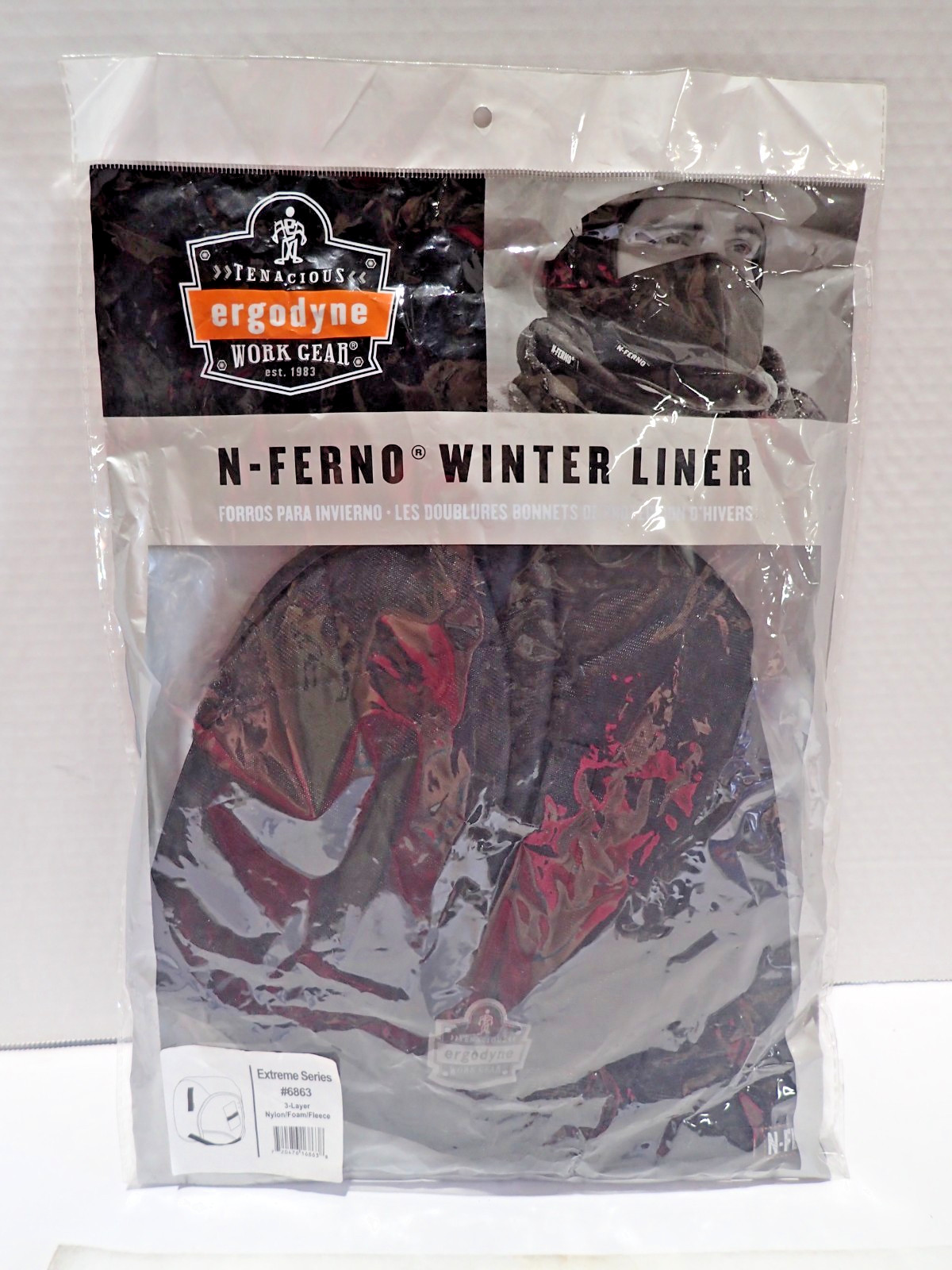 New Ergodyne Work Gear N-Ferno 6863 3-Layer Winter Liner Cap. New Ergodyne Work Gear N-Ferno 6863 3-Layer Winter Liner Cap.