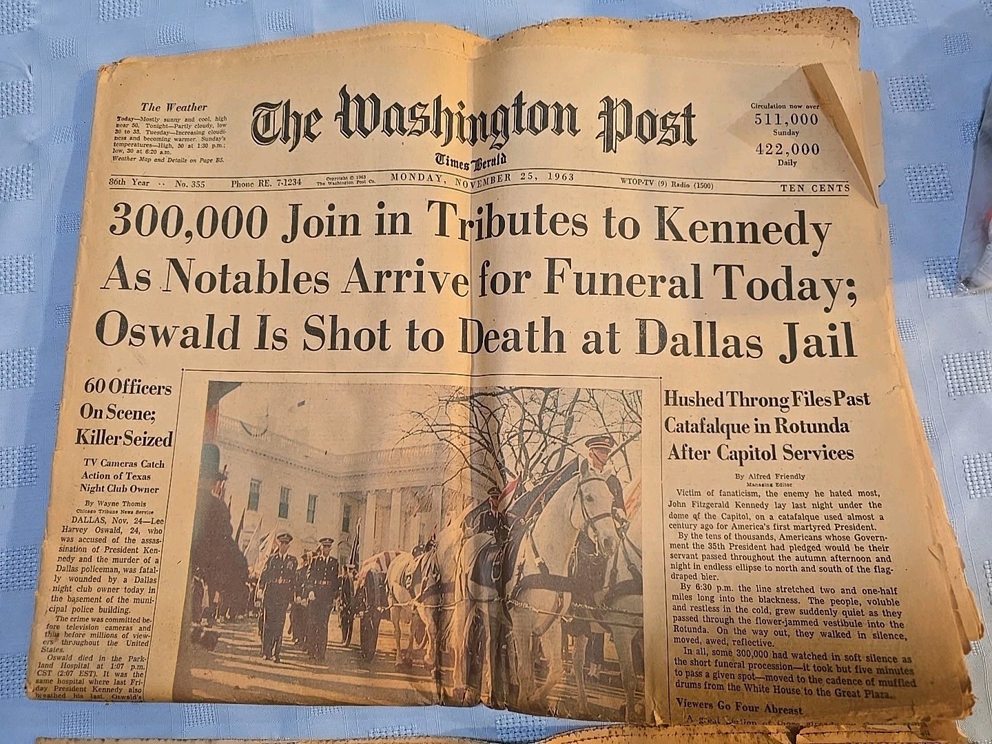 The Washington Post John F Kennedy Assassination 11/25/1963 Complete Newspaper The Washington Post John F Kennedy Assassination 11/25/1963 Complete Newspaper
