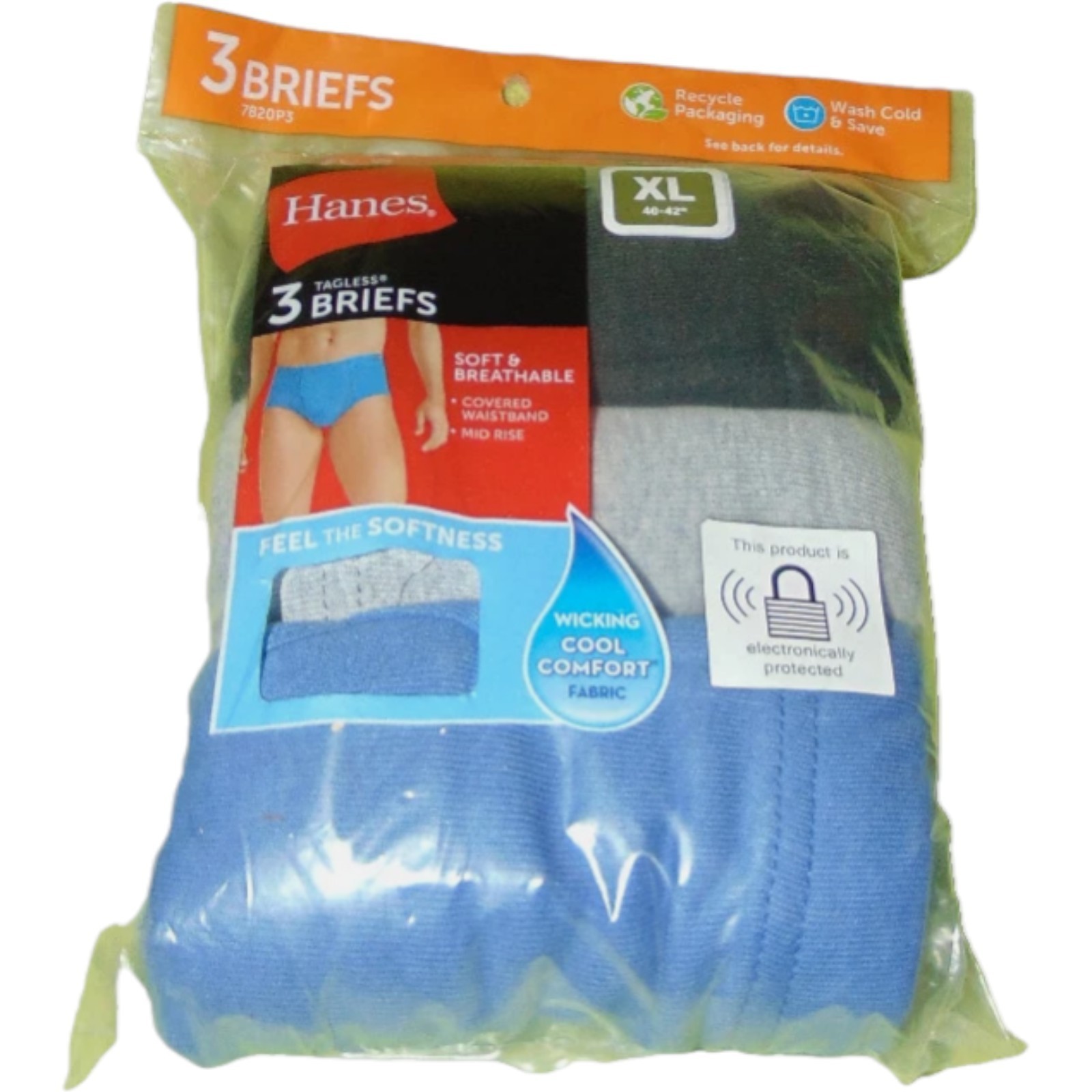Hanes Tagless Briefs Xl 40-42 Men New 3 Pack Hanes Tagless Briefs Xl 40-42 Men New 3 Pack