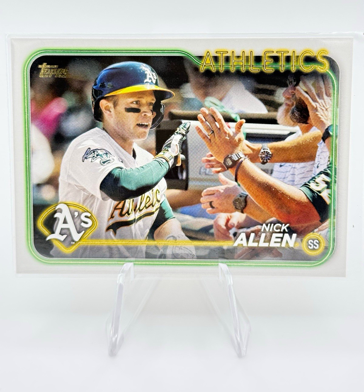 Topps 2024 Series 2 Nick Allen Golden Mirror SSP Image Variation #599 A\'s
