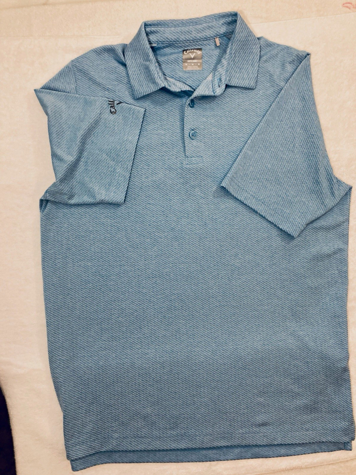 Callaway Opti-Dri Men’s Blue Polo Shirt Short Sleeve Stretch M Callaway Opti-Dri Men’s Blue Polo Shirt Short Sleeve Stretch M