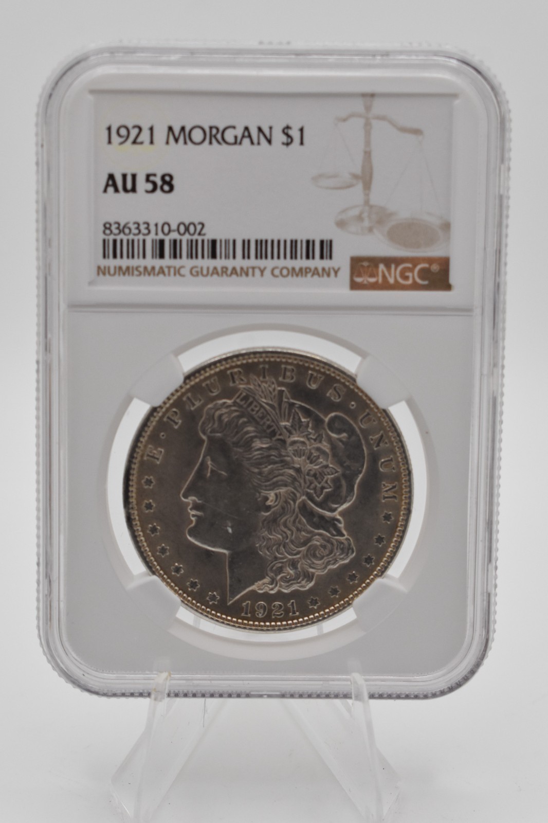 1921 Morgan Silver Dollar NGC AU58 1921 Morgan Silver Dollar NGC AU58