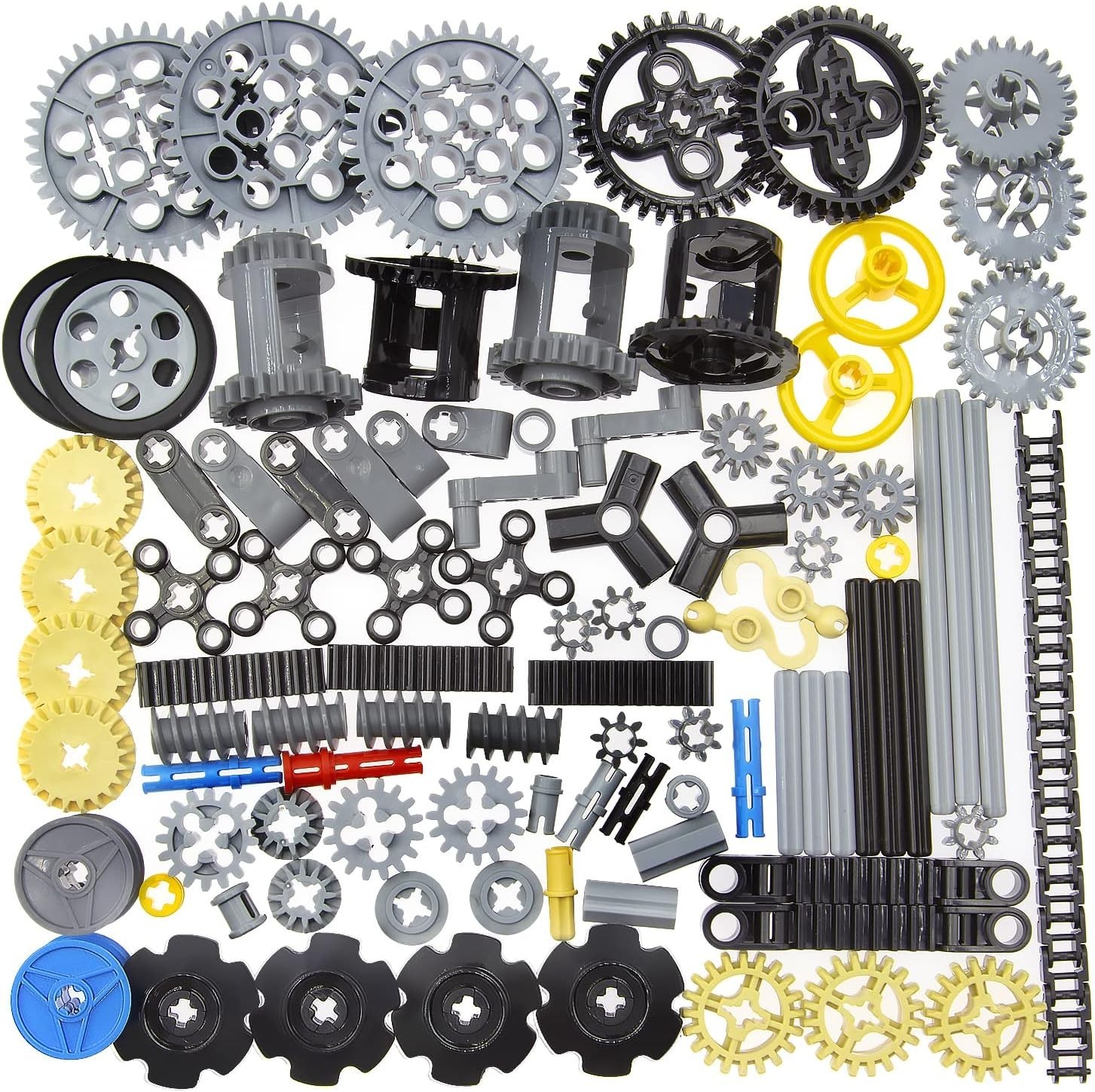 100+PCS Technic Gears & Axles Compatible with Lego Technic Sets - Gears, Rack... 100+PCS Technic Gears & Axles Compatible with Lego Technic Sets - Gears, Rack...