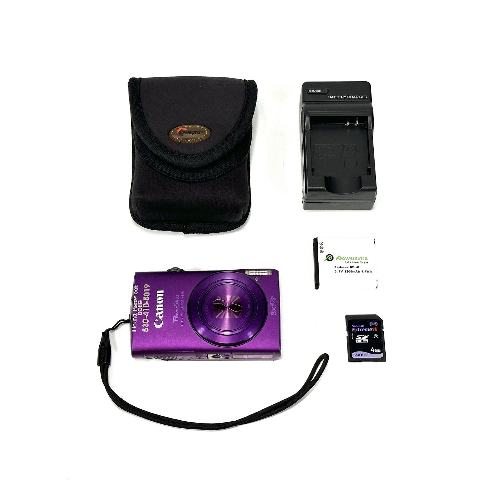 Canon PowerShot ELPH 310 HS 12.1MP Digital Camera - Purple BUNDLE - FAST SHIP