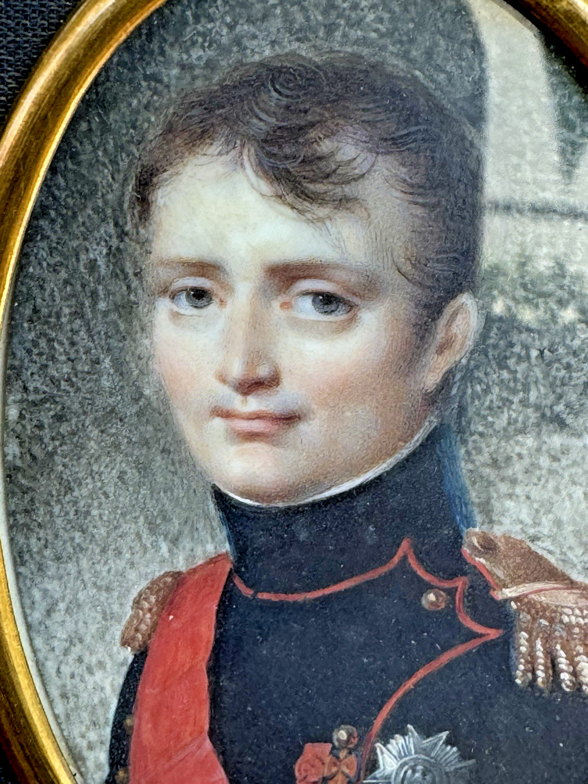 Amazing & Rare Antique French Napolean Miniature Portrait Painting Signed Isabay Amazing & Rare Antique French Napolean Miniature Portrait Painting Signed Isabay