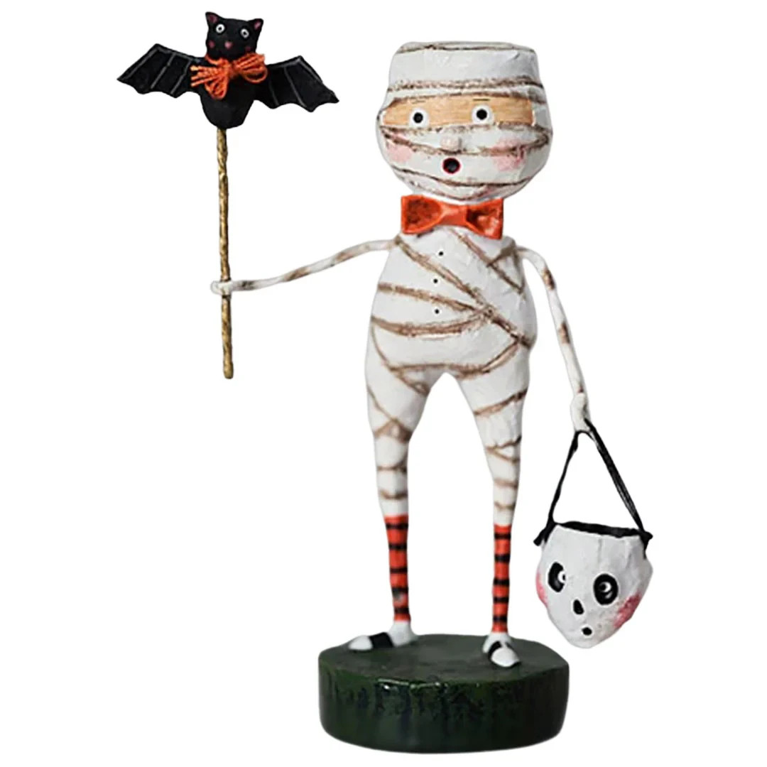 LORI MITCHELL ~ Mummy Boy ~ Folk Art Halloween Trick or Treat Figure LORI MITCHELL ~ Mummy Boy ~ Folk Art Halloween Trick or Treat Figure