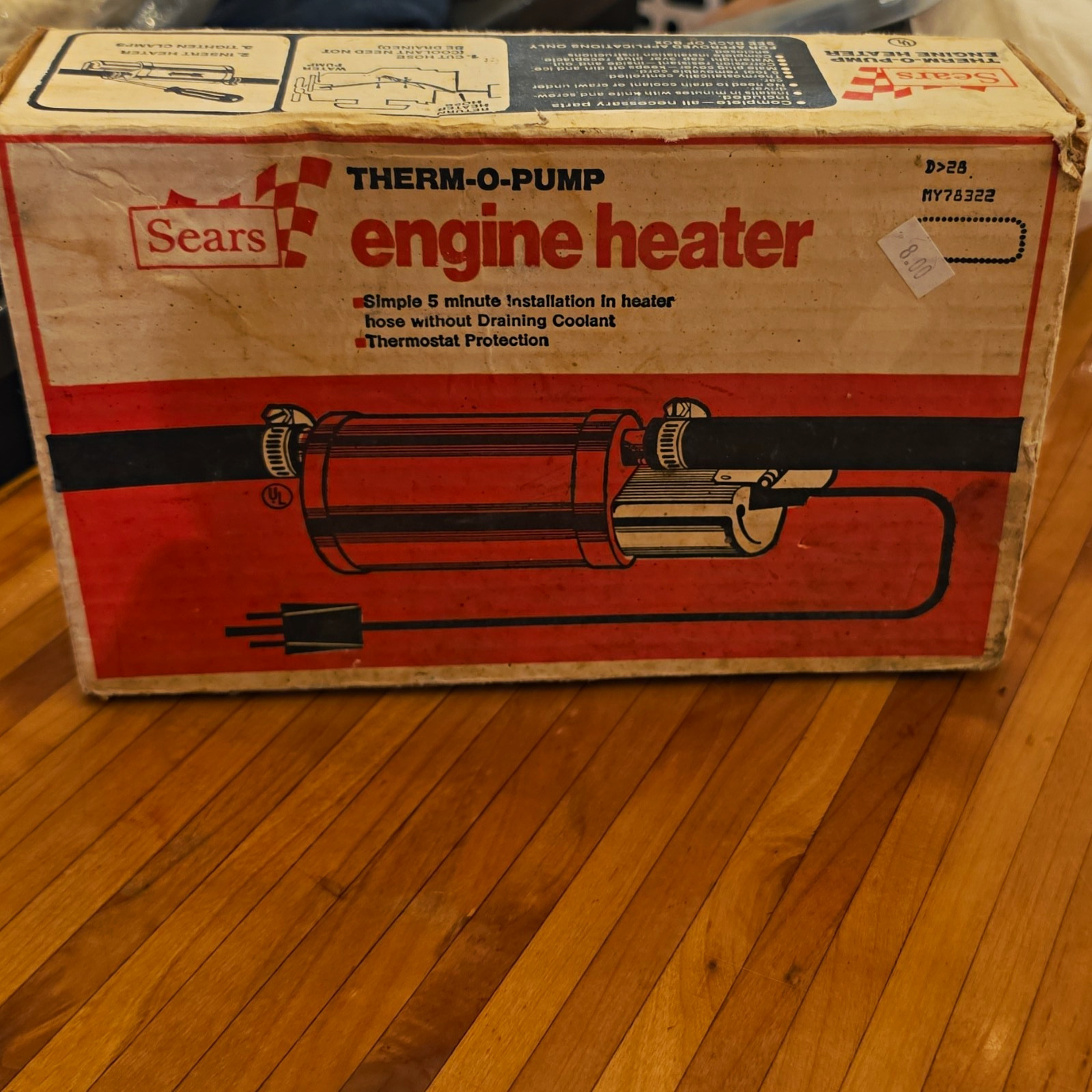 Sears THERM-O-PUMP Engine Heater Vintage NOS IN BOX Sears THERM-O-PUMP Engine Heater Vintage NOS IN BOX