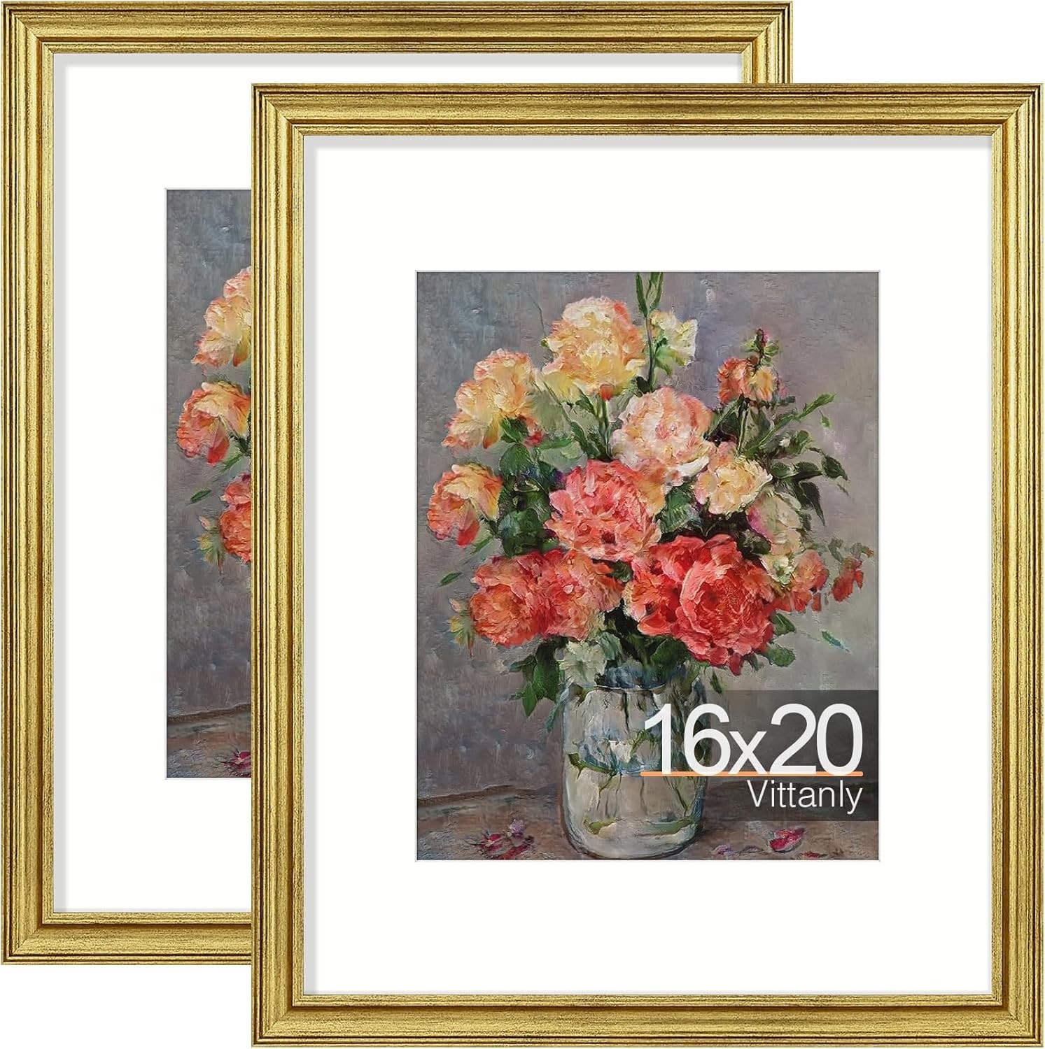16x20 Picture Frames Set of 2, Ornate Vintage Photo Frame for Wall Mount 16x20 Picture Frames Set of 2, Ornate Vintage Photo Frame for Wall Mount