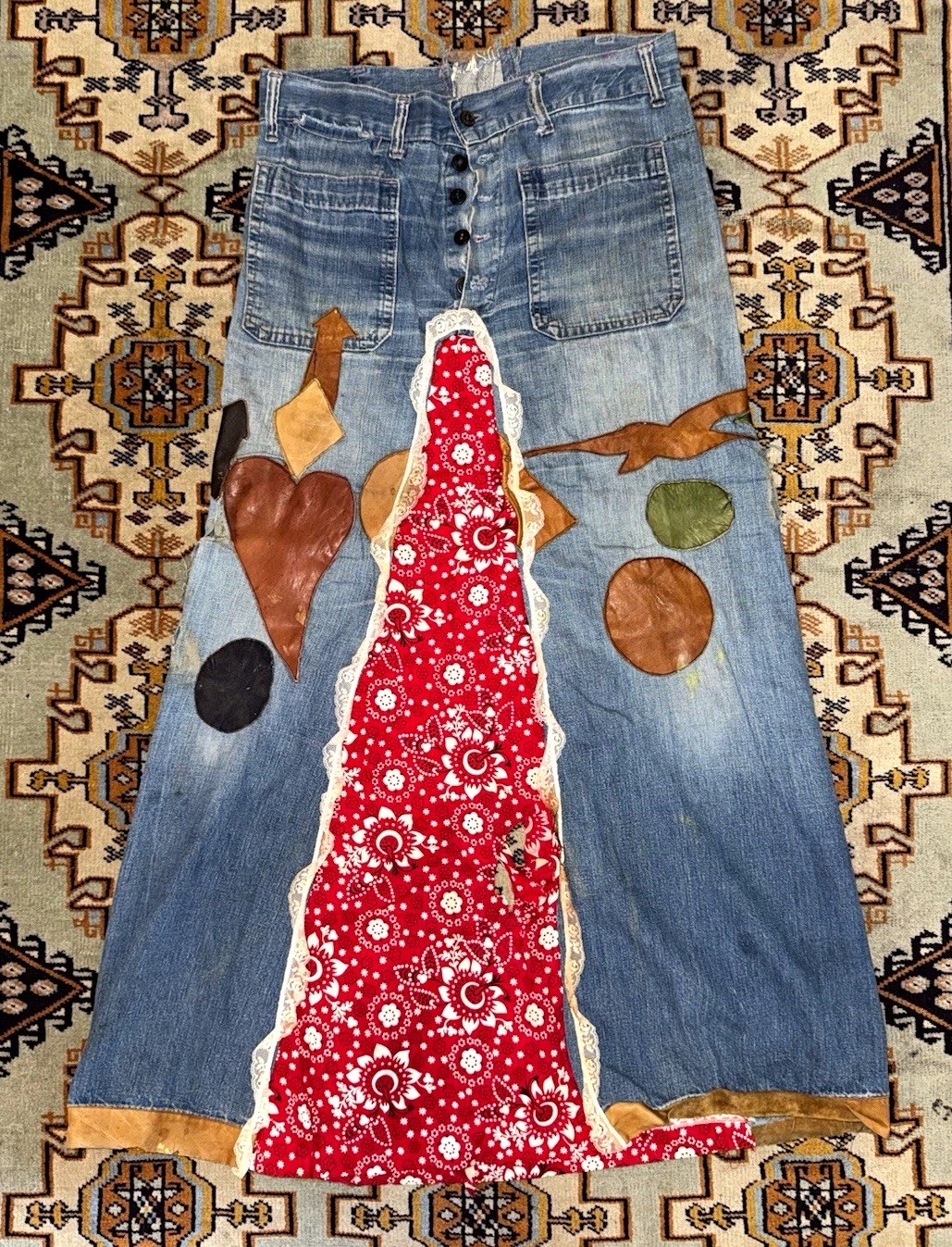 Vintage 1960s Custom Hippie Skirt - AS IS - READ DESCRIPTION Vintage 1960s Custom Hippie Skirt - AS IS - READ DESCRIPTION