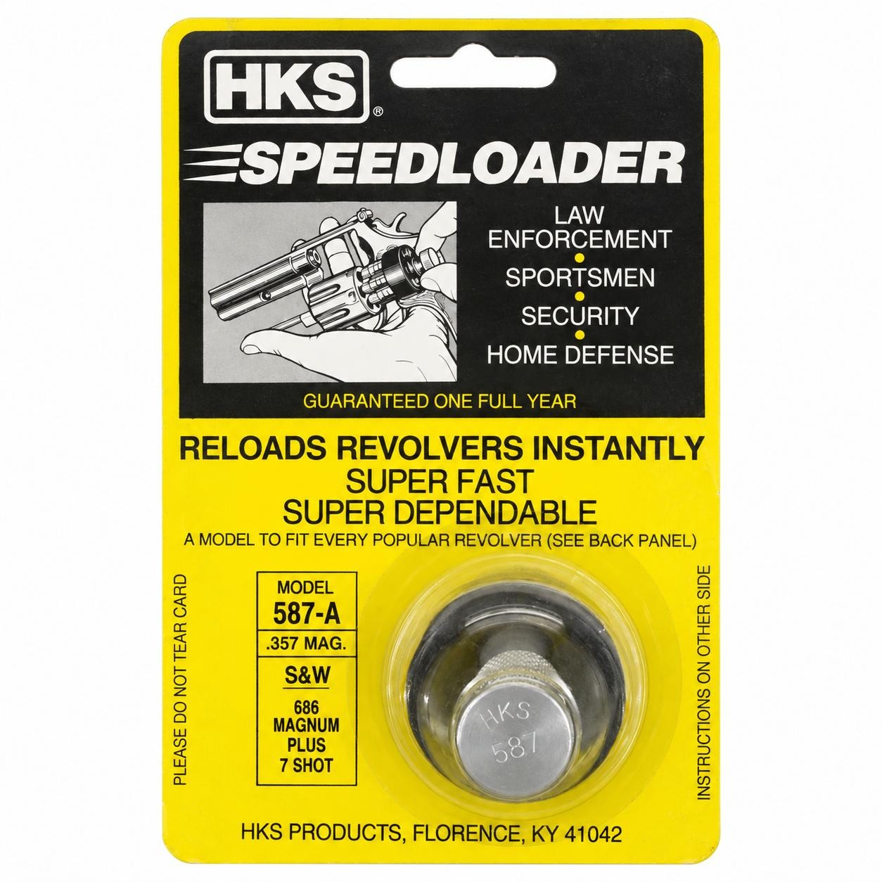 HKS 587-A Speedloader .357 Magnum S&W 686 Plus 7-Shot Revolver Sealed