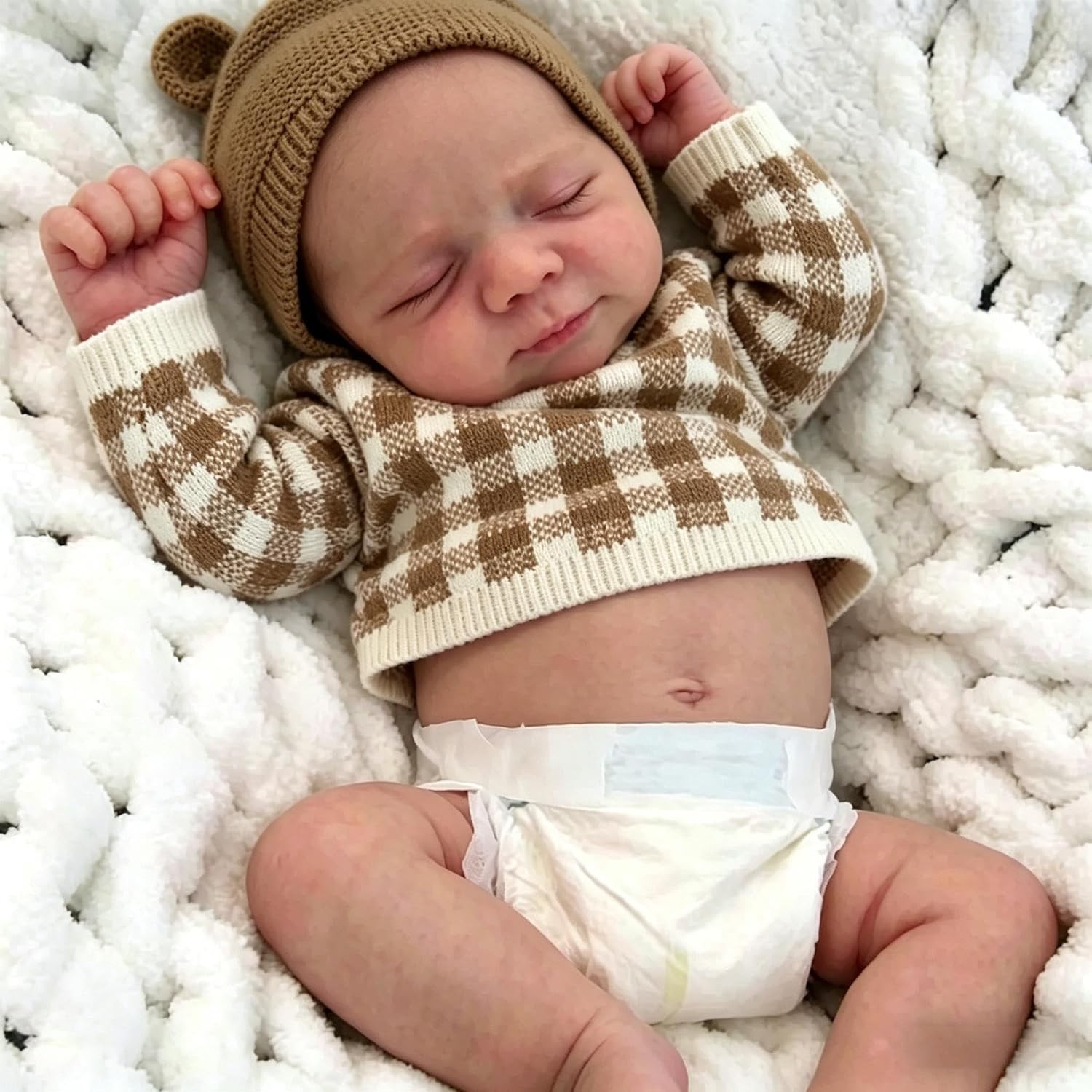 Realistic Newborn Full Body Silicone Reborn Baby Doll Boy 18 in Realistic Doll