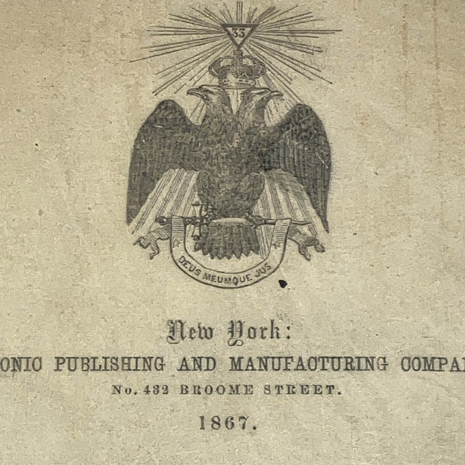 1867 Constitutions of the Supreme Council, A.A.S.R. N.MJ. FREEMASONRY Hebrew Alm 1867 Constitutions of the Supreme Council, A.A.S.R. N.MJ. FREEMASONRY Hebrew Alm