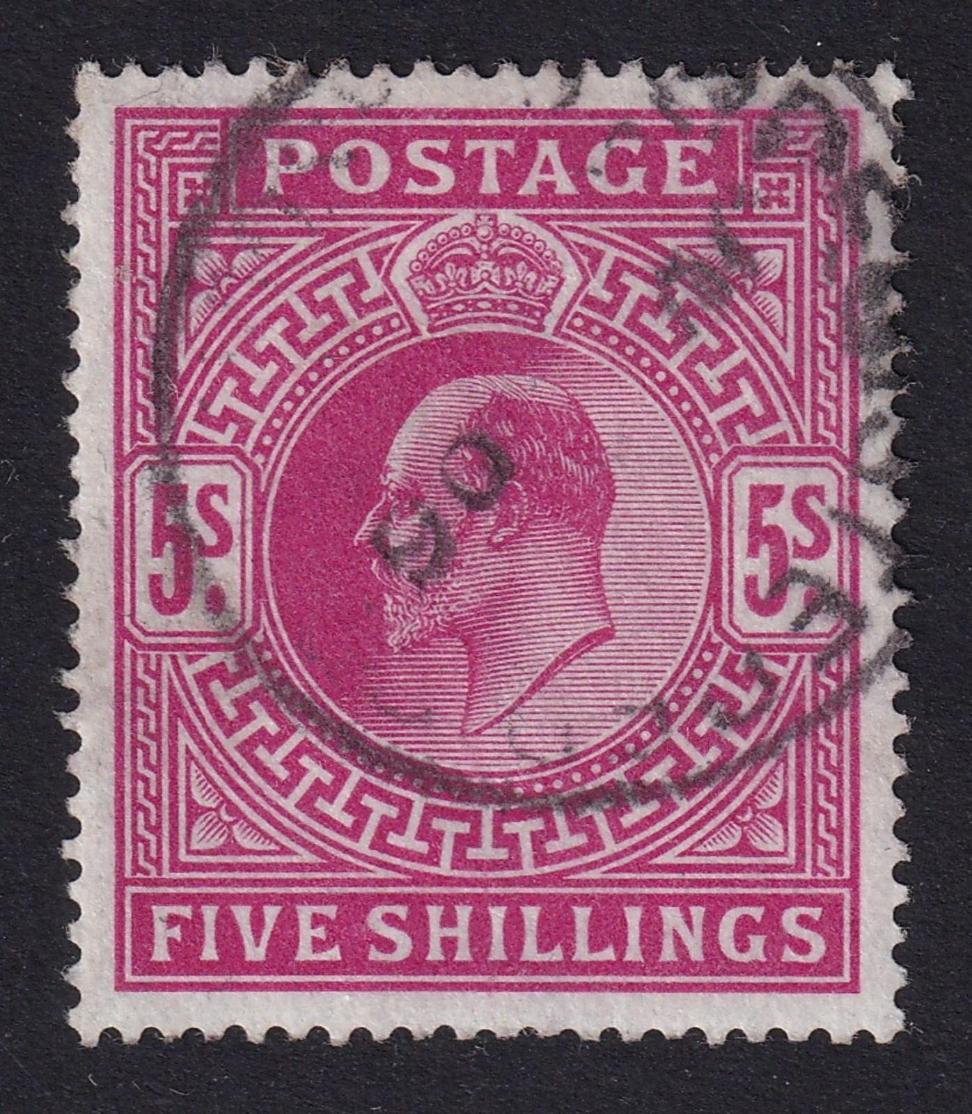 GREAT BRITAIN 1902-10 KEVII 5/- Bright Carmine SG 263 Used (CV £220) GREAT BRITAIN 1902-10 KEVII 5/- Bright Carmine SG 263 Used (CV £220)