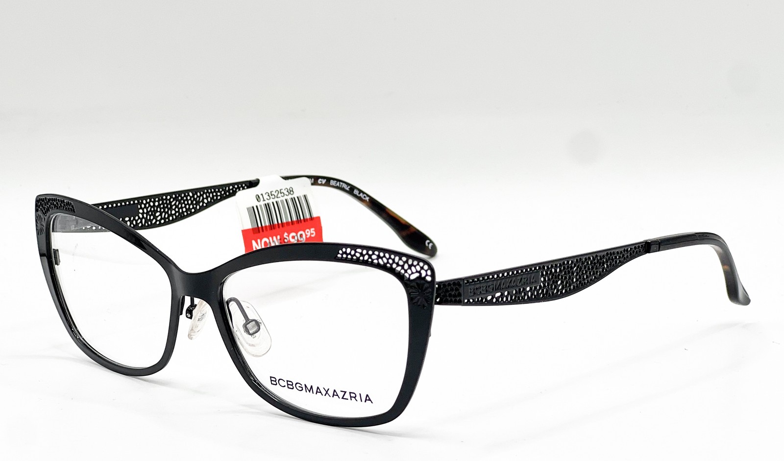 NEW BCBGMAXAZRIA BEATRIZ BLACK AUTHENTIC EYEGLASSES 53-15