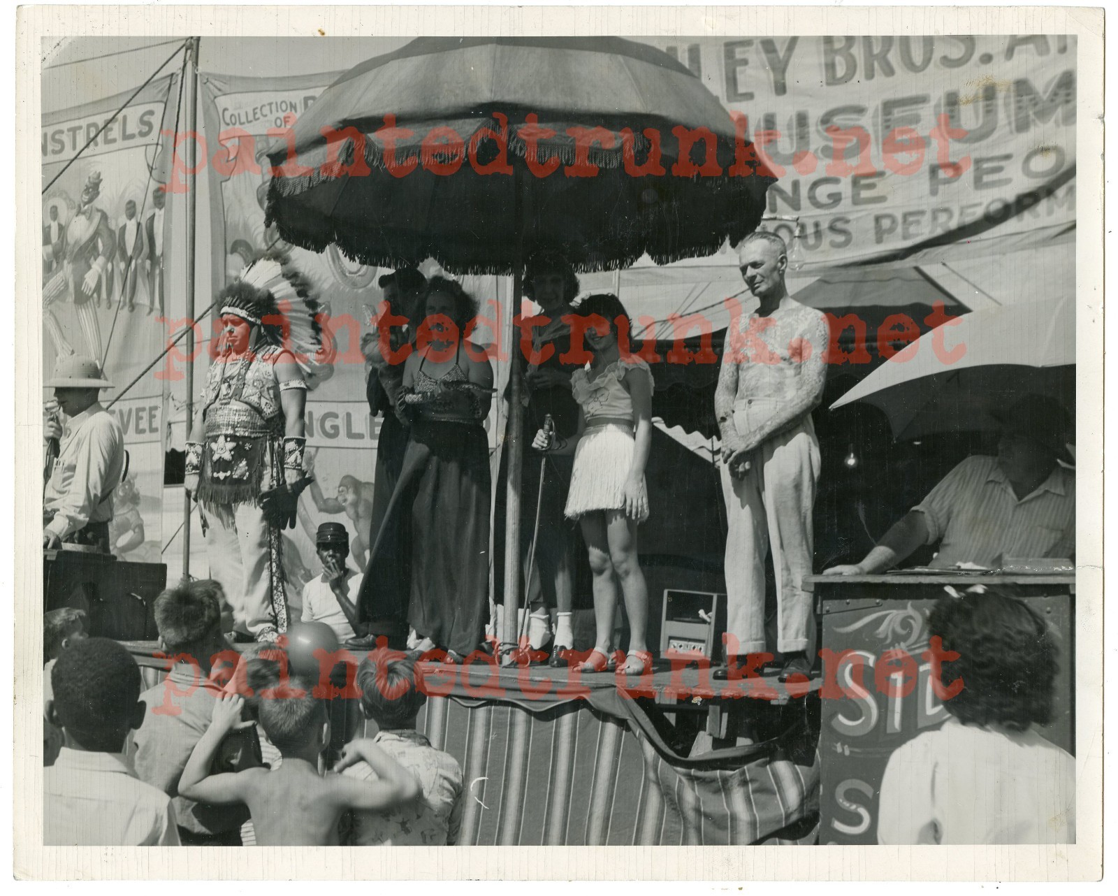 original antique 30s floyd samson circus sideshow tattooed man tattoo photo 8x10