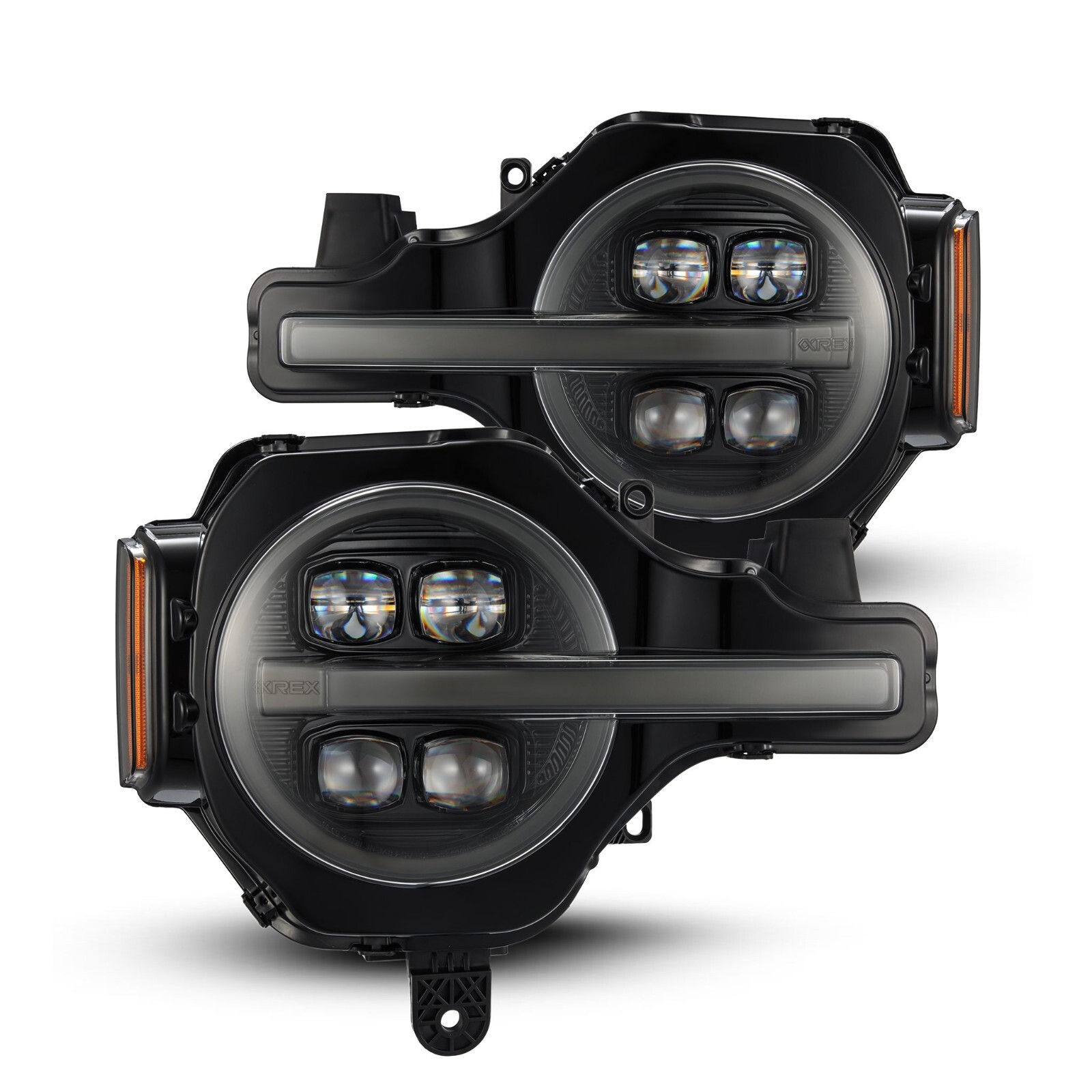 For 21-26 Ford Bronco AREX Nova Alpha Black LED Projector Headlights Headlamps For 21-26 Ford Bronco AREX Nova Alpha Black LED Projector Headlights Headlamps