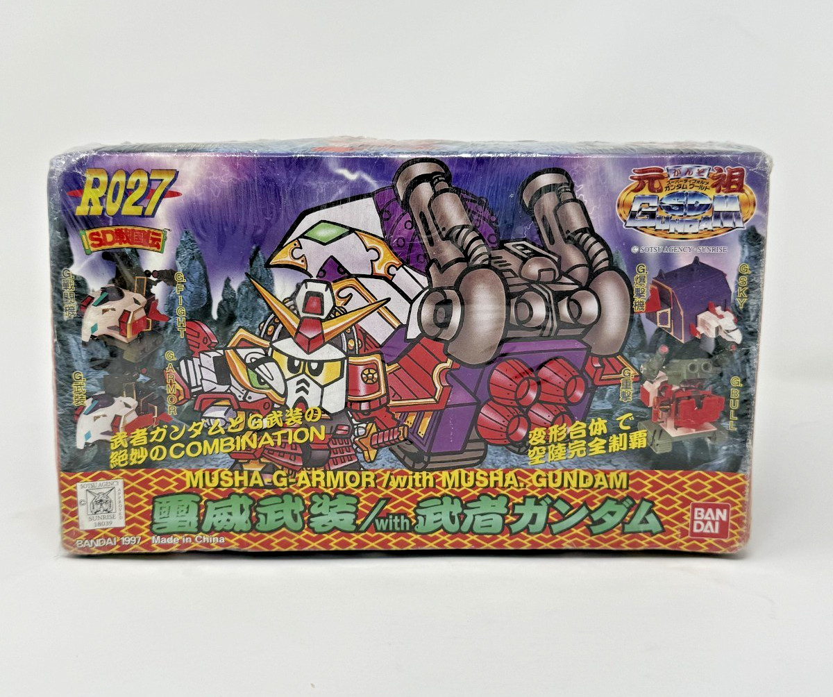 Bandai 1997 Ganso SD Gundam World R027 Musha G-Armor with Musha Gundam Model Kit Bandai 1997 Ganso SD Gundam World R027 Musha G-Armor with Musha Gundam Model Kit
