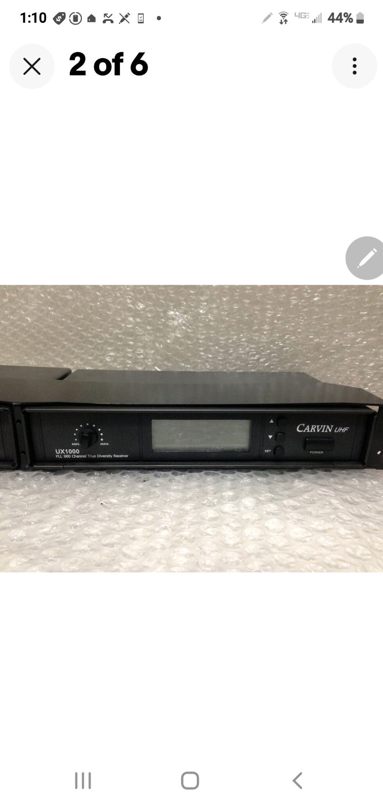 2 Carvin UHF UX1000 PLL 960 Channel True Diversity Receivers 2 Carvin UHF UX1000 PLL 960 Channel True Diversity Receivers
