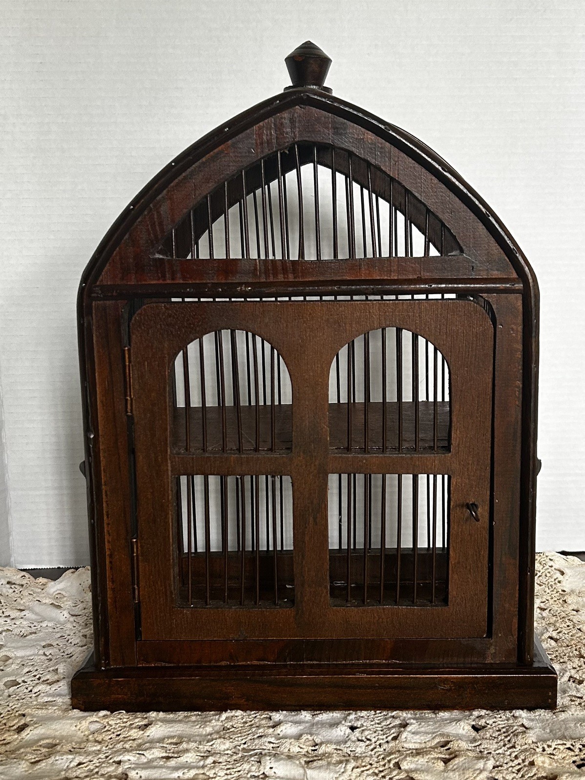 Vintage wood birdcage cathedral style Vintage wood birdcage cathedral style
