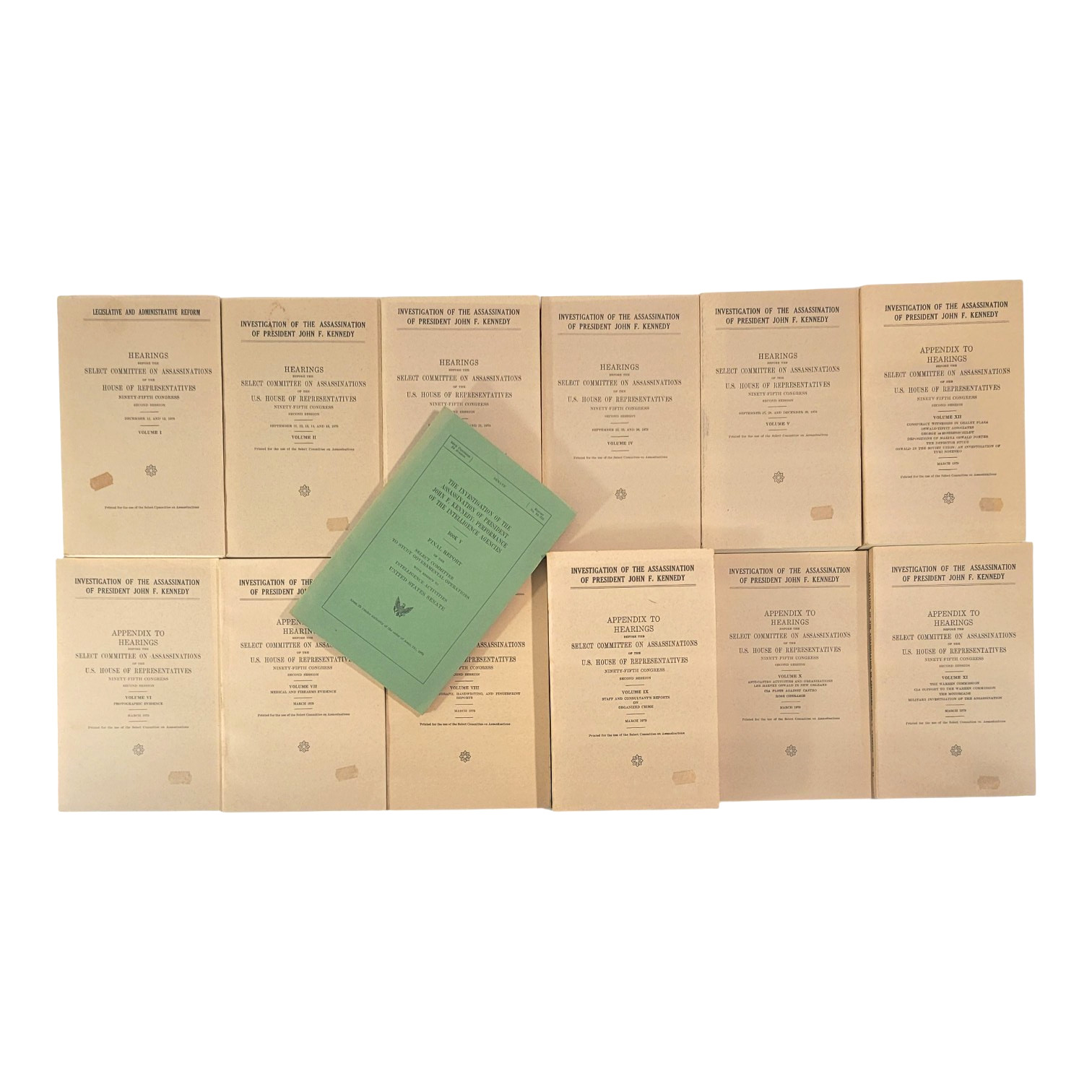 JFK Assassination Investigation Set 12 Vol HSCA + 1976 Church Report Book V GPO JFK Assassination Investigation Set 12 Vol HSCA + 1976 Church Report Book V GPO
