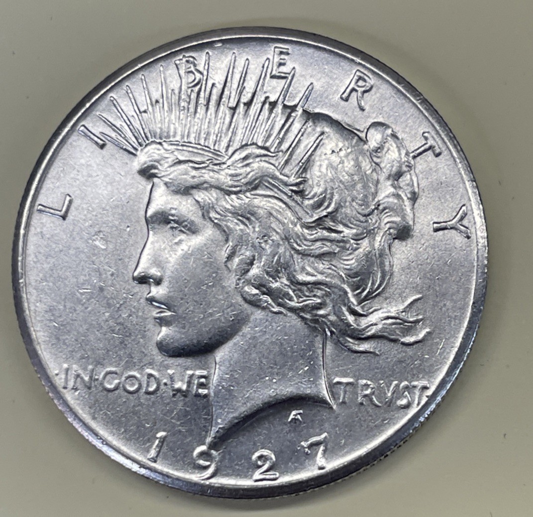 1927 P PEACE SILVER DOLLAR Nice AU U.S. MINT RARE KEY COIN 1927 P PEACE SILVER DOLLAR Nice AU U.S. MINT RARE KEY COIN