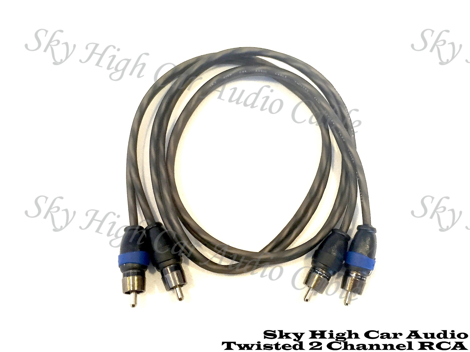 Sky High Car Audio 2 Channel Twisted 6 ft RCA Cables Coated 6' OFC  