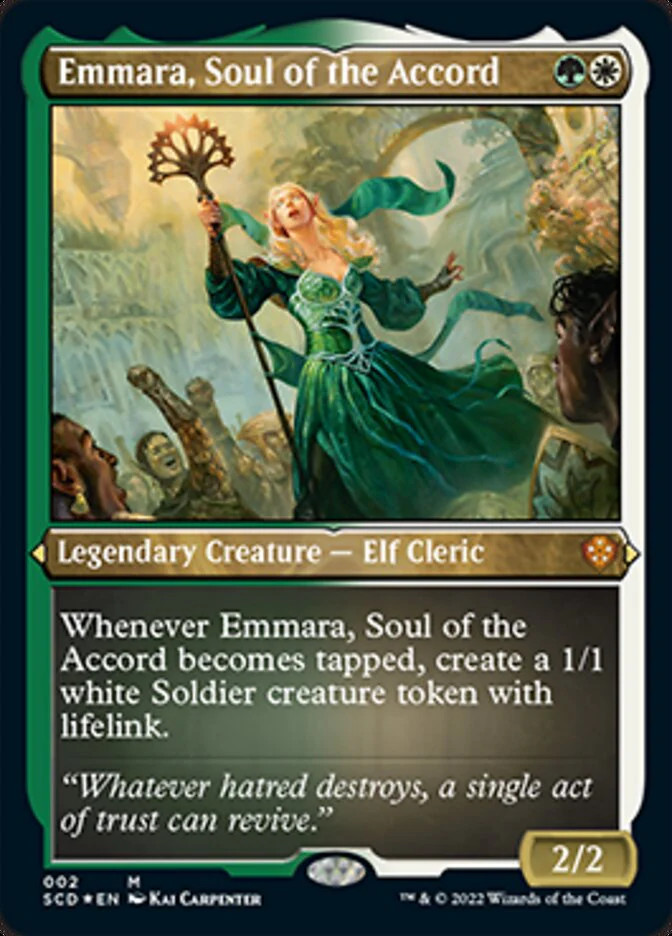 MTG Emmara, Soul of the Accord (Foil Etched) [Starter Commander Decks] Foil Near