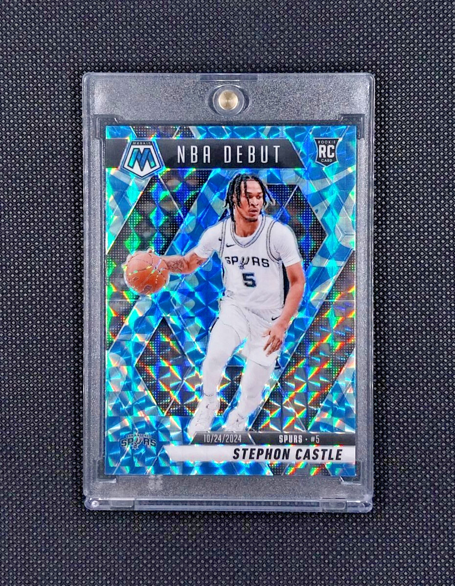 RARE ROOKIE STEPHON CASTLE LIGHT BLUE BURST 2024-25 MOSAIC NBA DEBUT RC CARD 🔥 RARE ROOKIE STEPHON CASTLE LIGHT BLUE BURST 2024-25 MOSAIC NBA DEBUT RC CARD 🔥