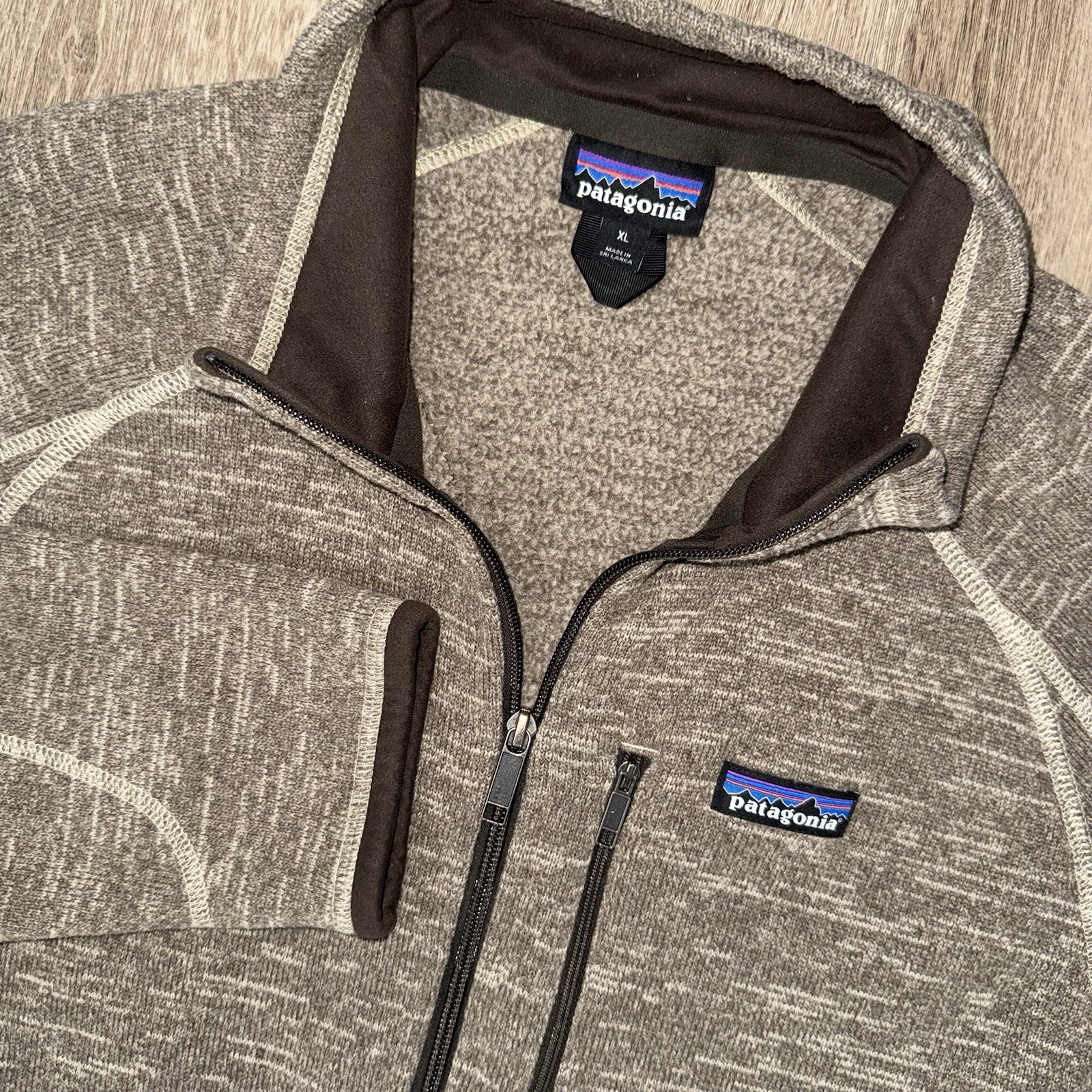 Patagonia Better Sweater Fleece Jacket Men’s XL Full Zip Brown Tan Pockets Patagonia Better Sweater Fleece Jacket Men’s XL Full Zip Brown Tan Pockets