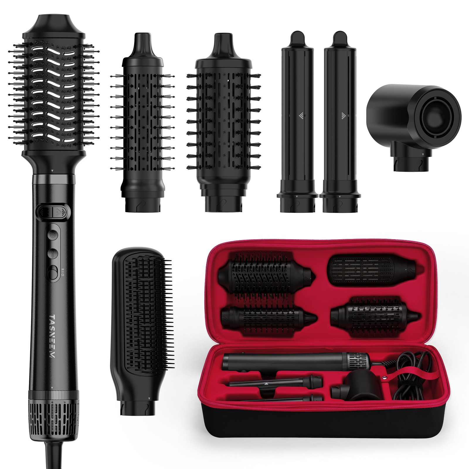 7-in-1 Hair Dryer Brush & Hair Styler, Fast Drying Blow Dryer & Curling Styling