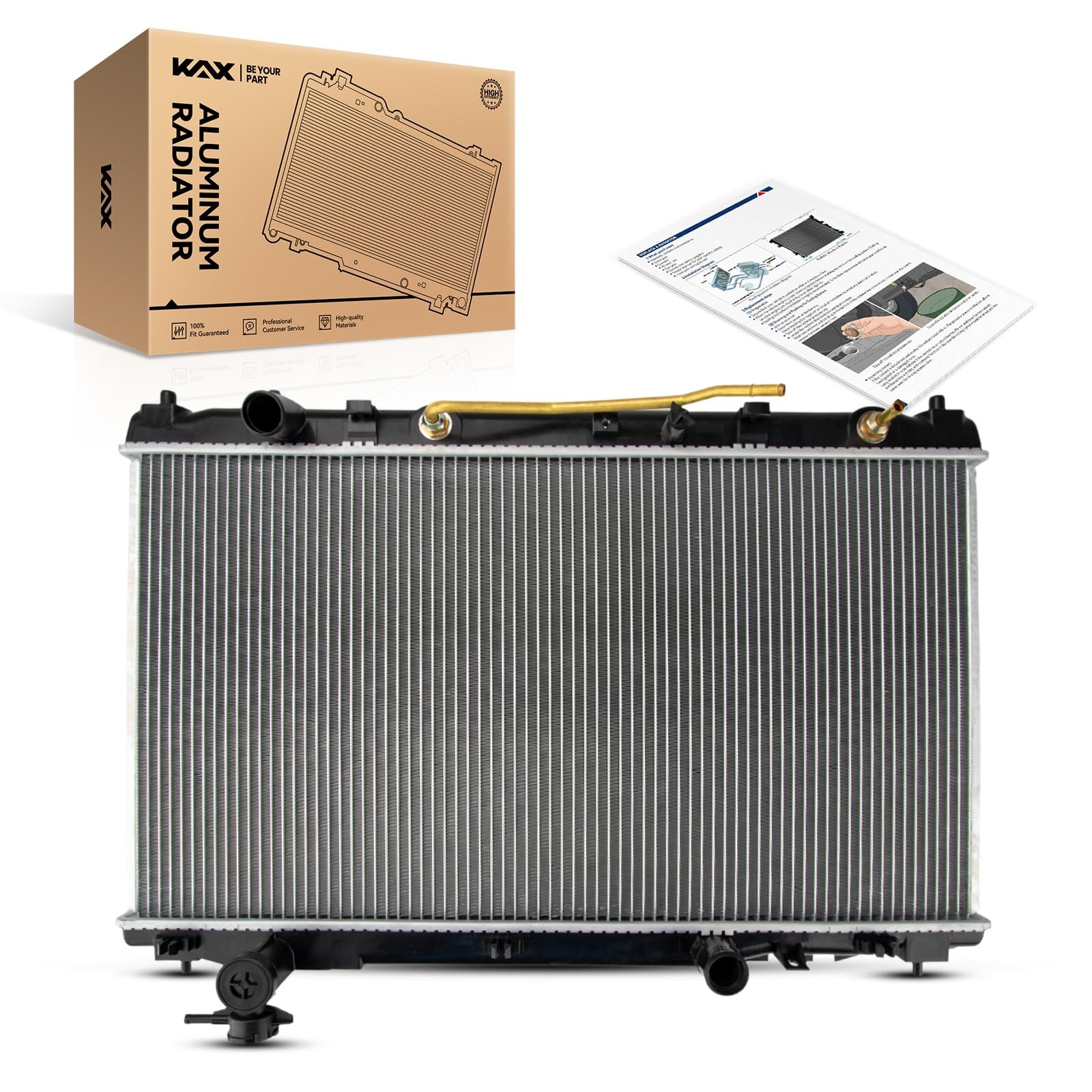 Kax Cu2917 Engine Cooling Radiator Replacement Compatible 2007-2009 Camry 2.4L