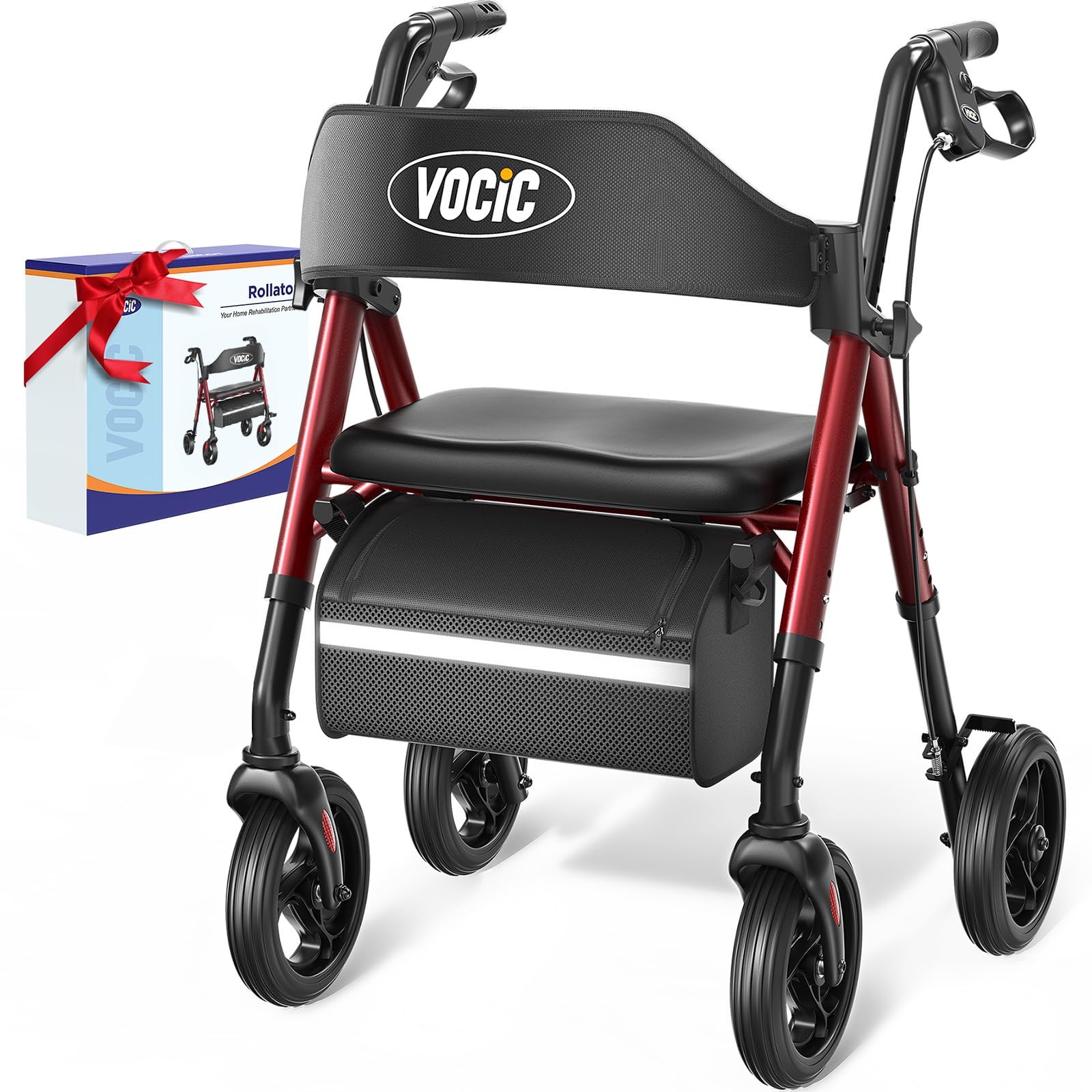 VOCIC Z21 Rollator Walker for Seniors with Seat, 8\