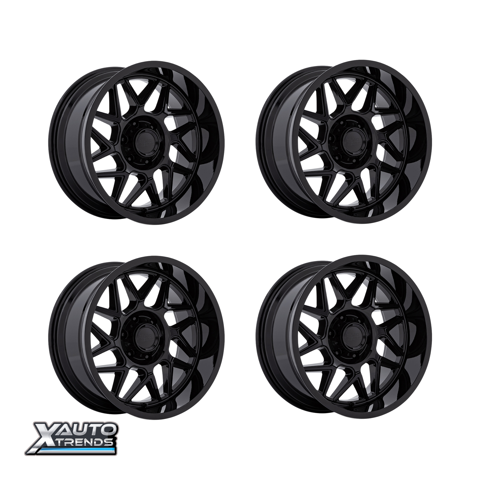 Moto Metal MO812 Turbine Gloss Black 20X10 6X139.7 -18mm (Set of 4)