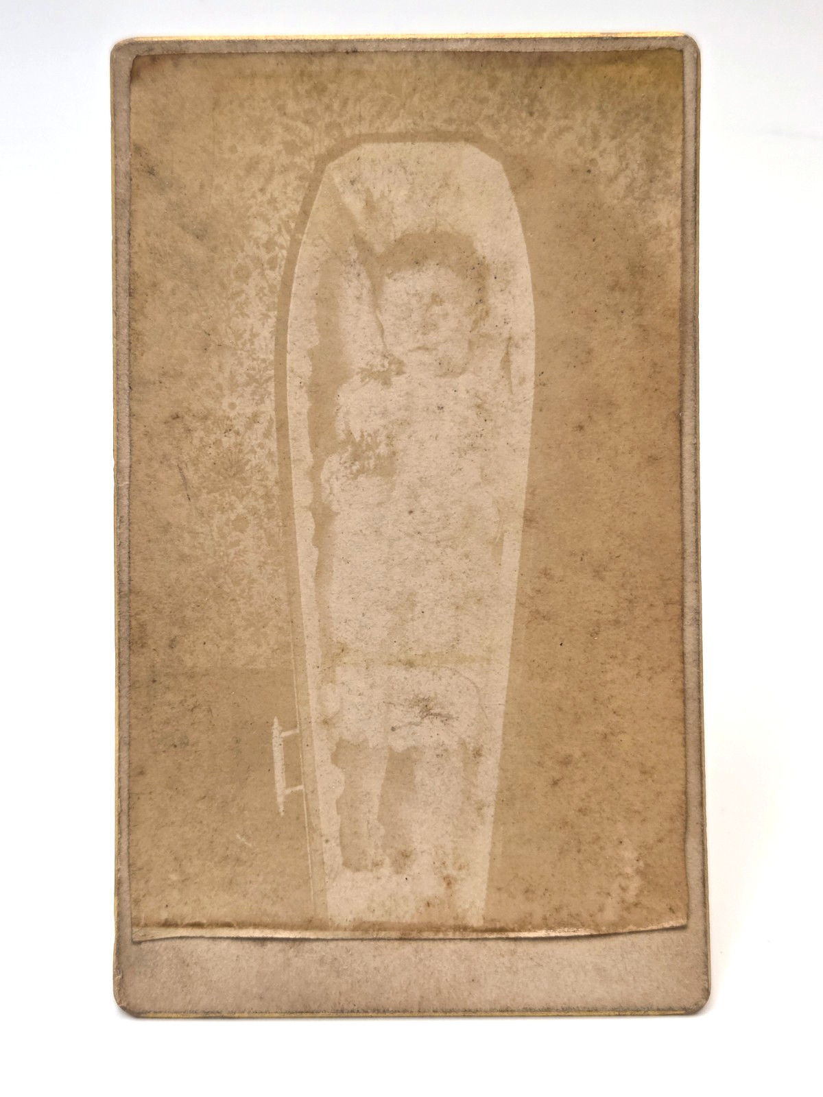 c1870s Young Child/Toddler Post Mortem Coffin CDV Photo | Some ID Info St. Louis