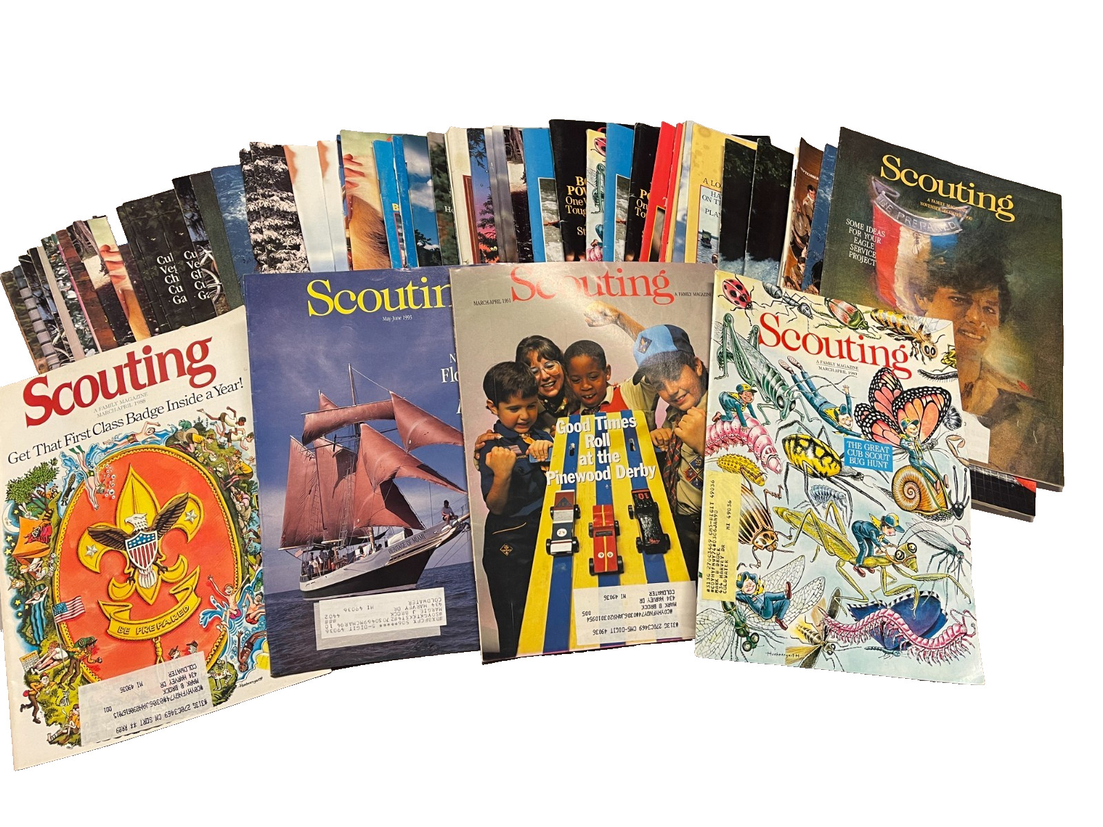Lot of 51 Vintage Scouting Magazine BSA 1984-1993 Adult Leader Issues Collection