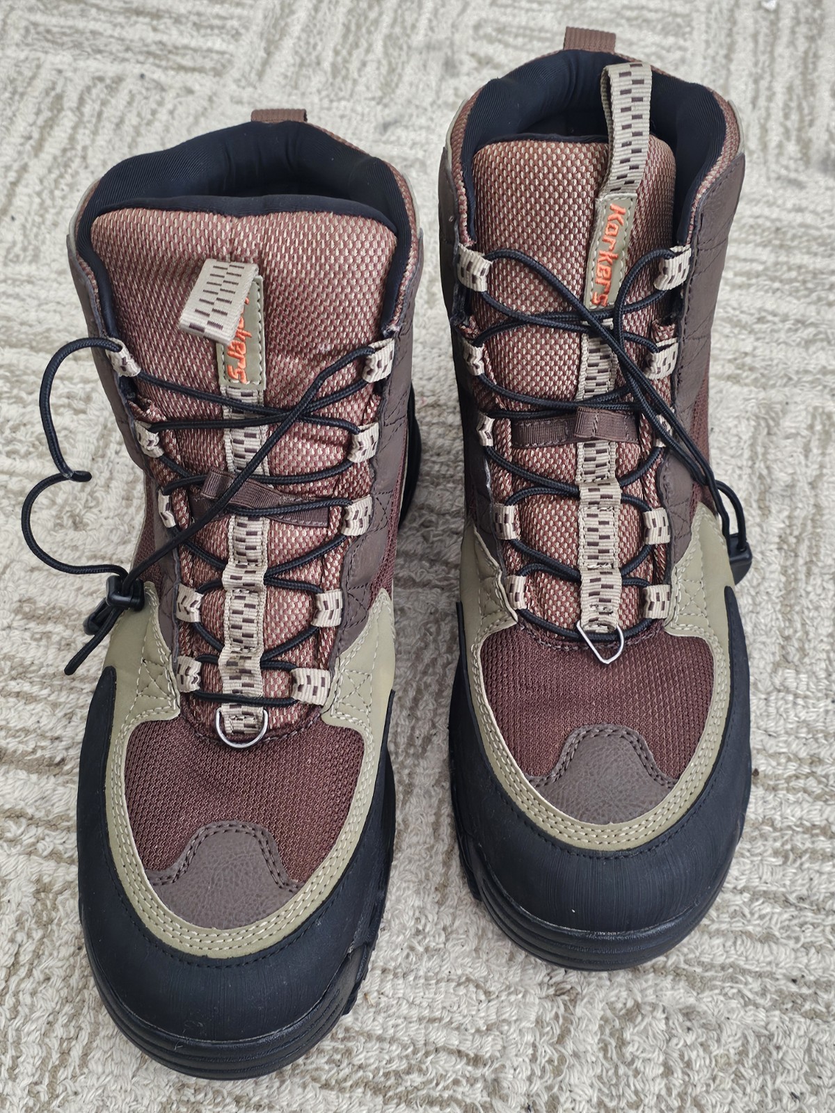 Korkers Redside Men\'s Wading Boots Size 13 Brown/Tan Fishing Felt Sole